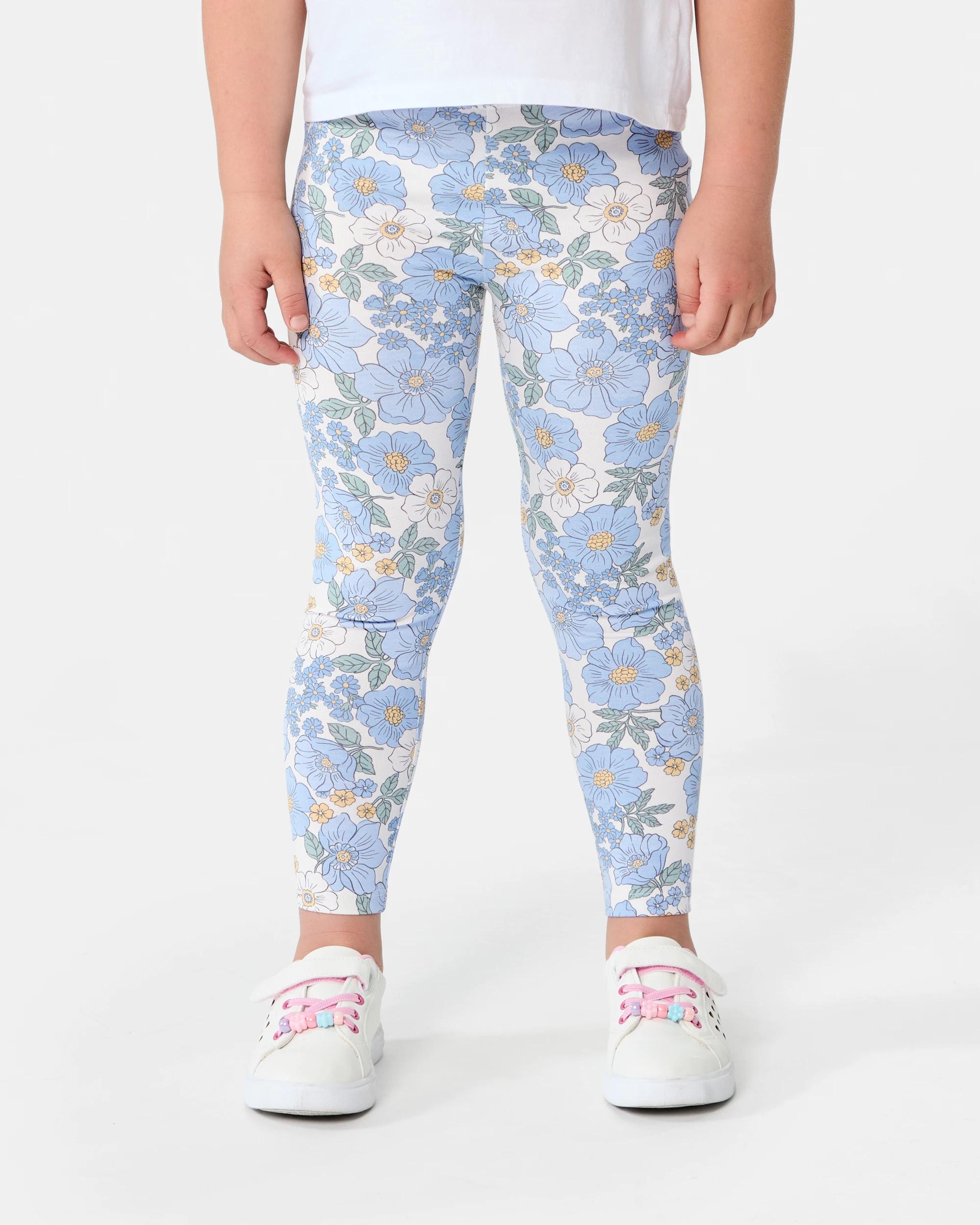 1 Printed Leggings Wht Floral, 1 of 6