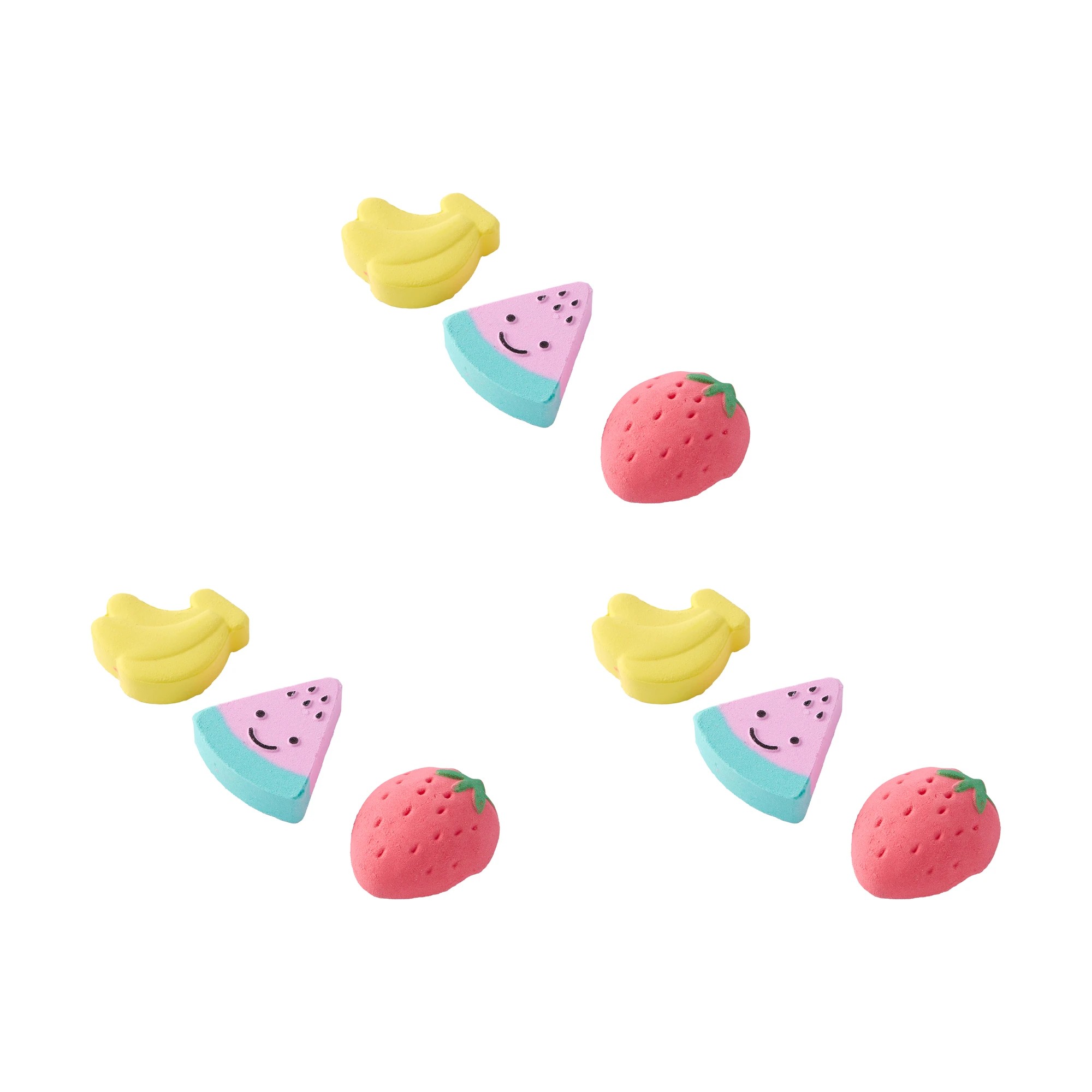 3 OXX Bodycare 9 Piece Multi Bath Fizzers - Watermelon, Banana and Strawberry Scented, 3 of 4