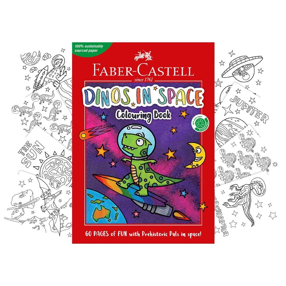 3 Faber-Castell Dinos in Space Colouring Book 60 Pages, 3 of 3