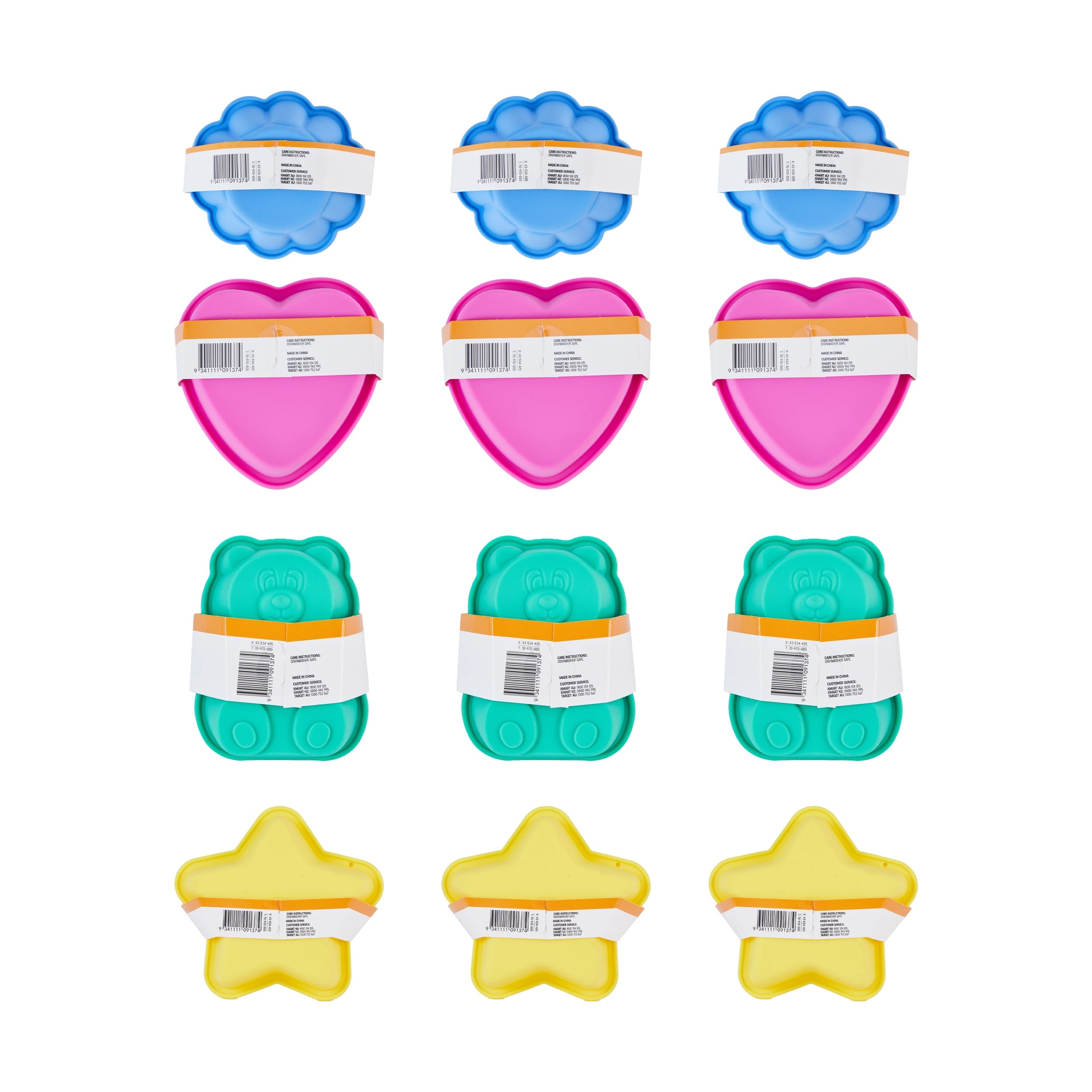 8 Set of 3 Mini Silicone Bakeware - Assorted, 8 of 8