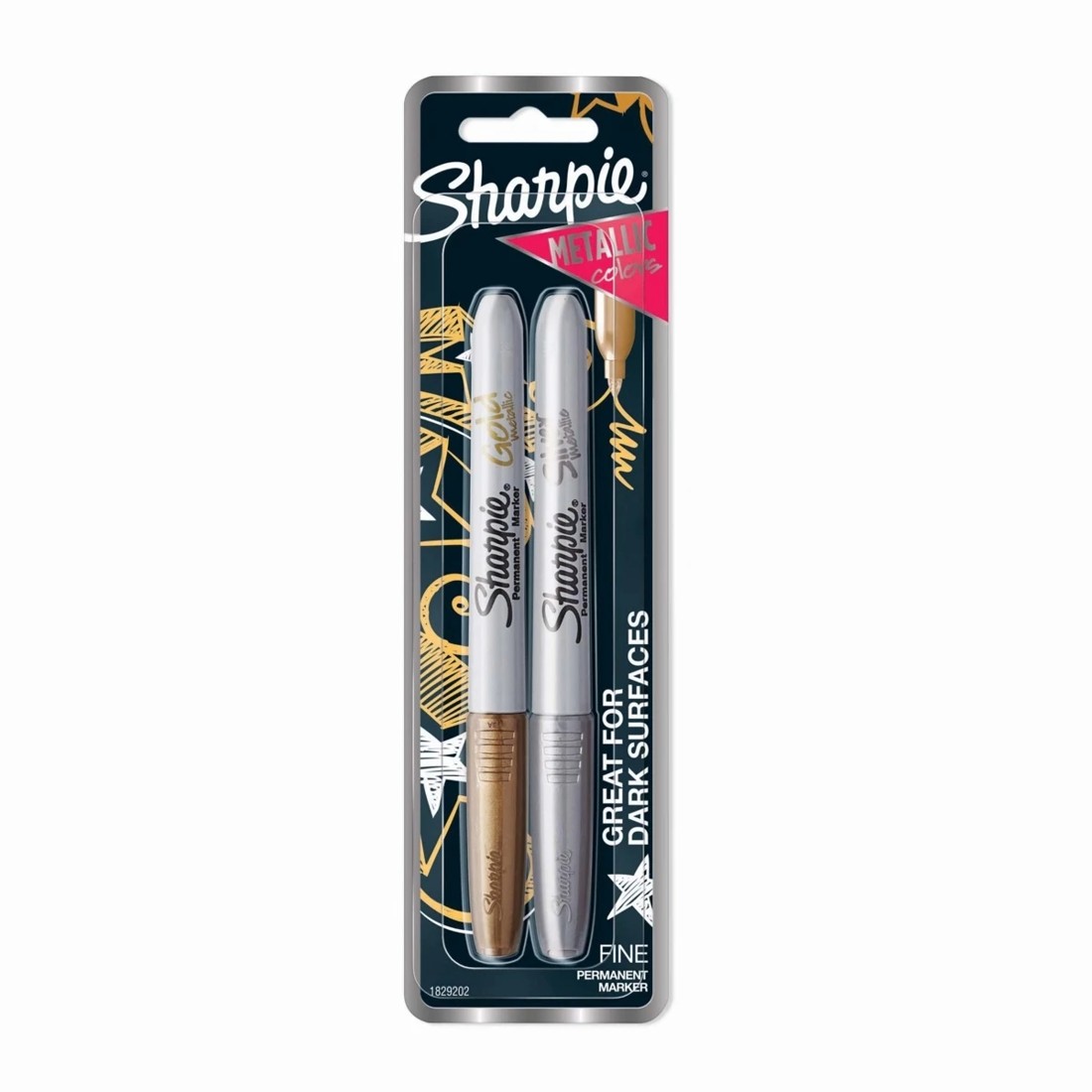 1 2 Pack Sharpie Metallic Fine Point Permanent Markers, 1 of 7