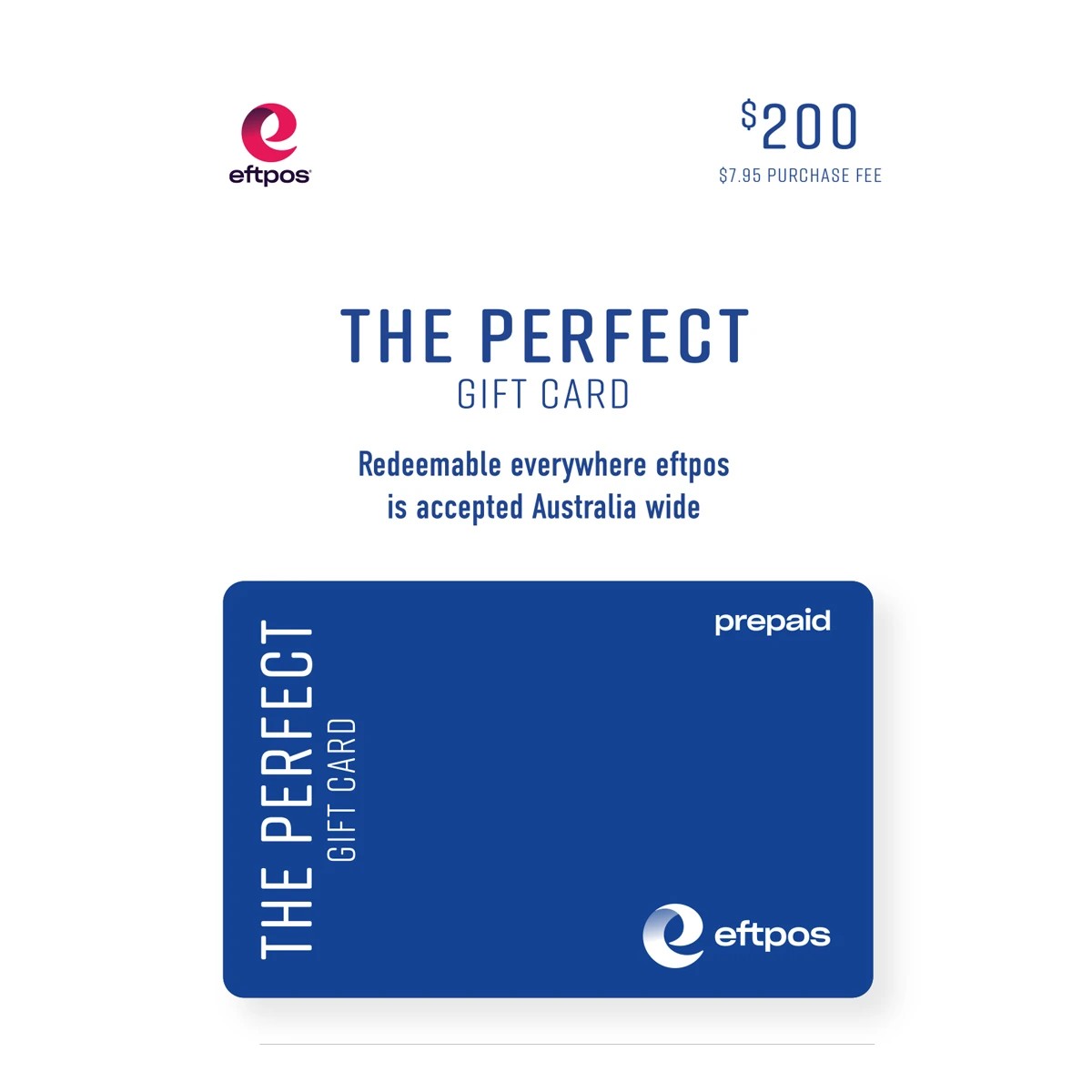 1 eftpos The Perfect $200 Gift Card
