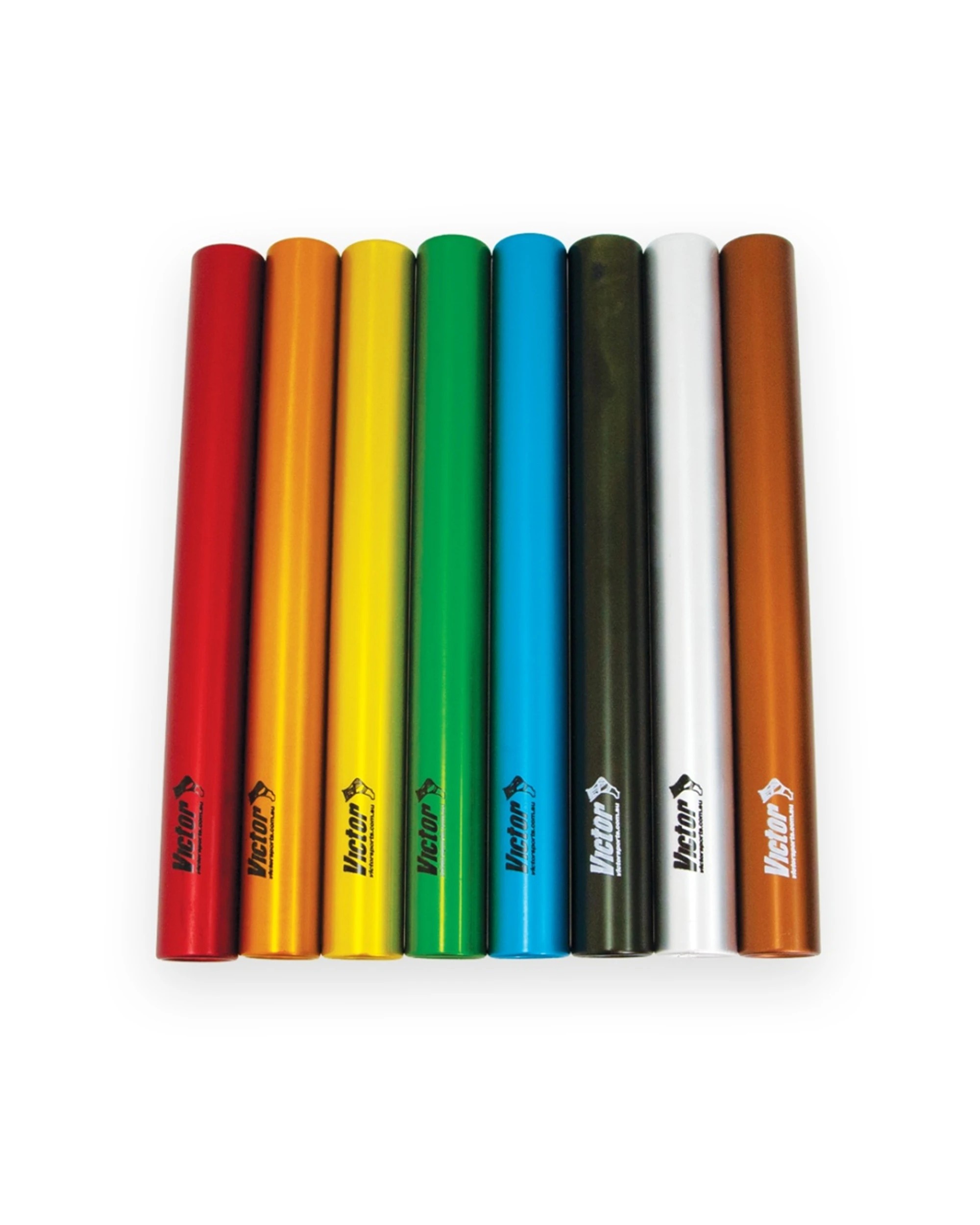 1 Victor Sports 8pc Aluminium Relay Baton Set Lightweight Smooth Ends Junior - Multi, 1 of 1