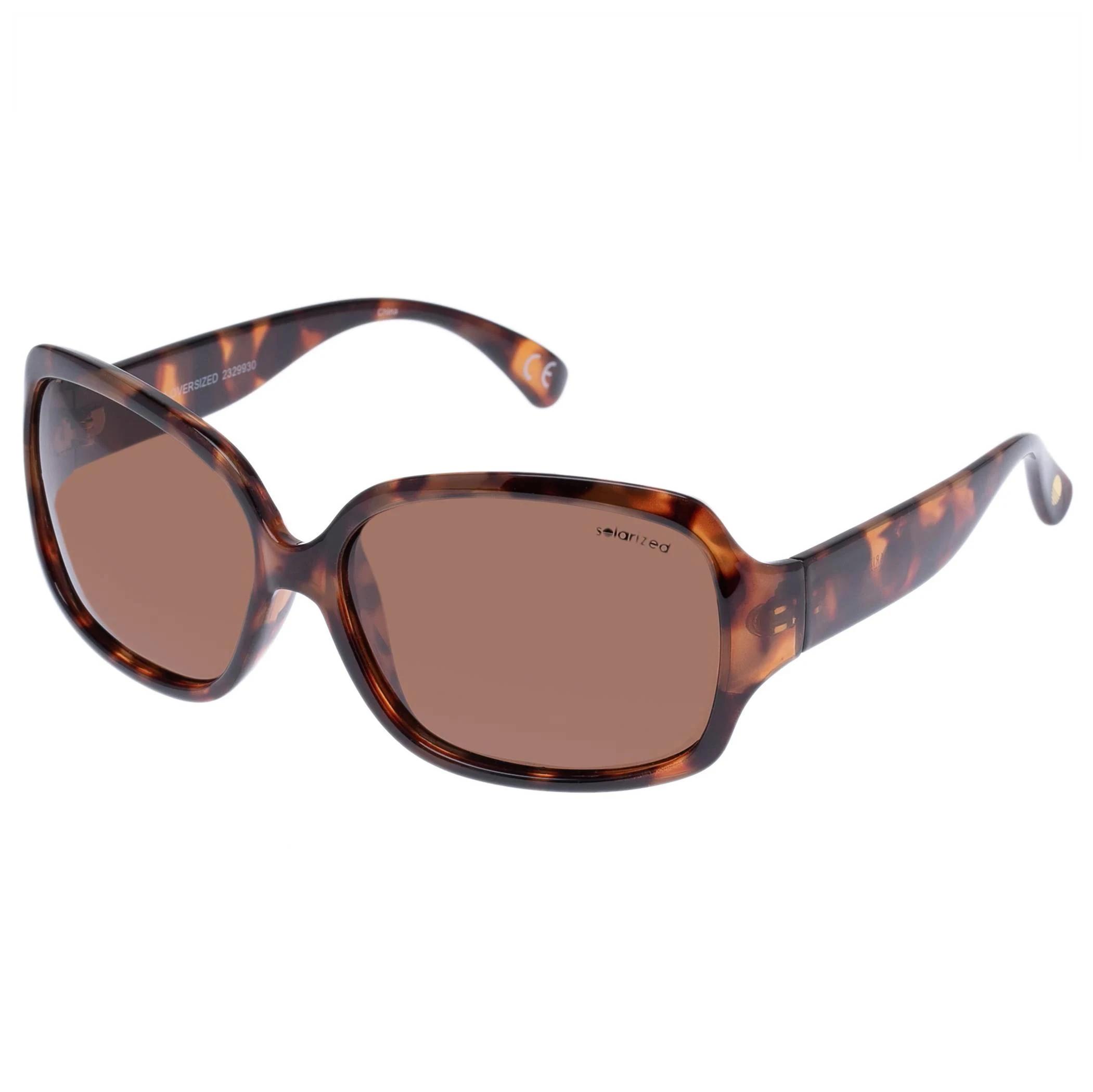 1 SOLARIZED® Glam Oversized Sunglasses SHINY CHOCOLATE TORT, 1 of 2