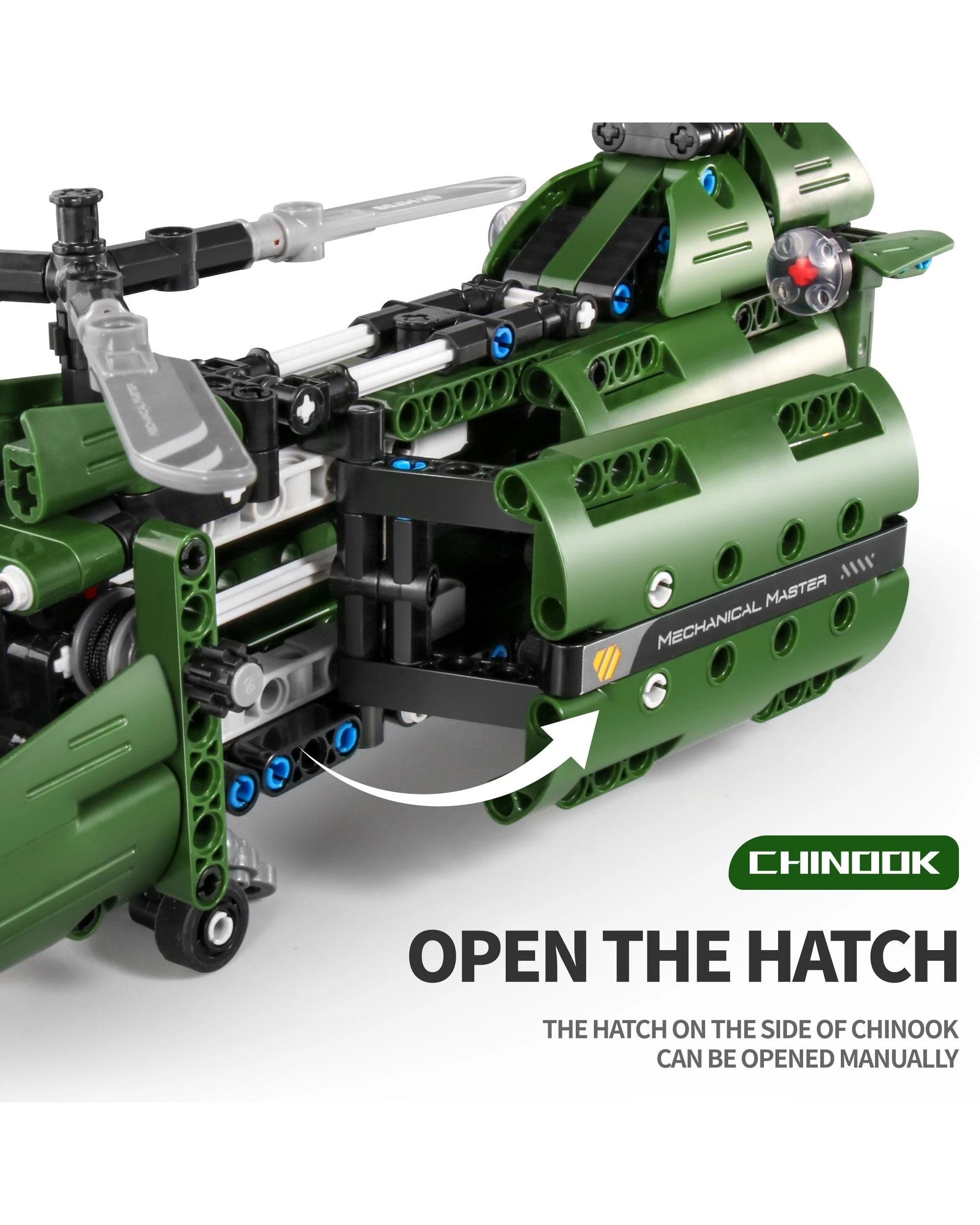 3 iM.Master Mechanical Master Military Helicopter 2-in-1 393 Piece Model Kit - 6809 - Green, 3 of 9