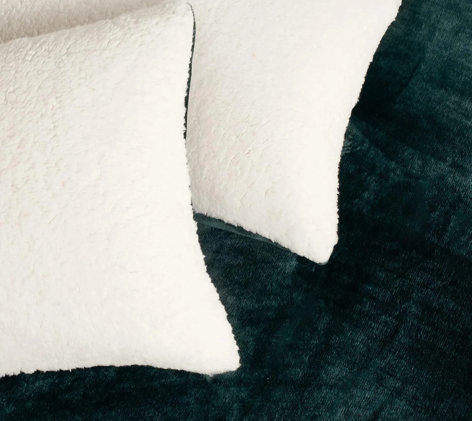 8 Gioia Casa 2-in-1 Teddy Sherpa Quilt Cover Set Warm Reversible - Super King Bed - Emerald Green, 8 of 8