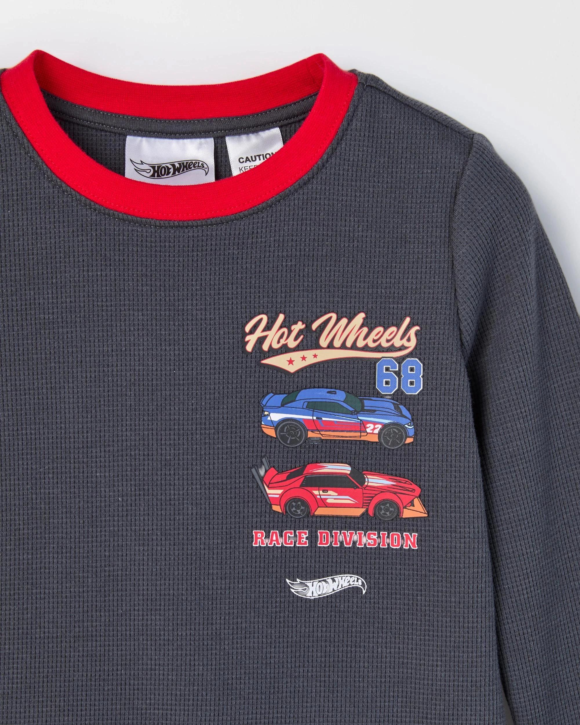 2 Younger Boys Hot Wheels Australian Cotton Flannel Pyjama Set HOT WHEELS, 2 of 3