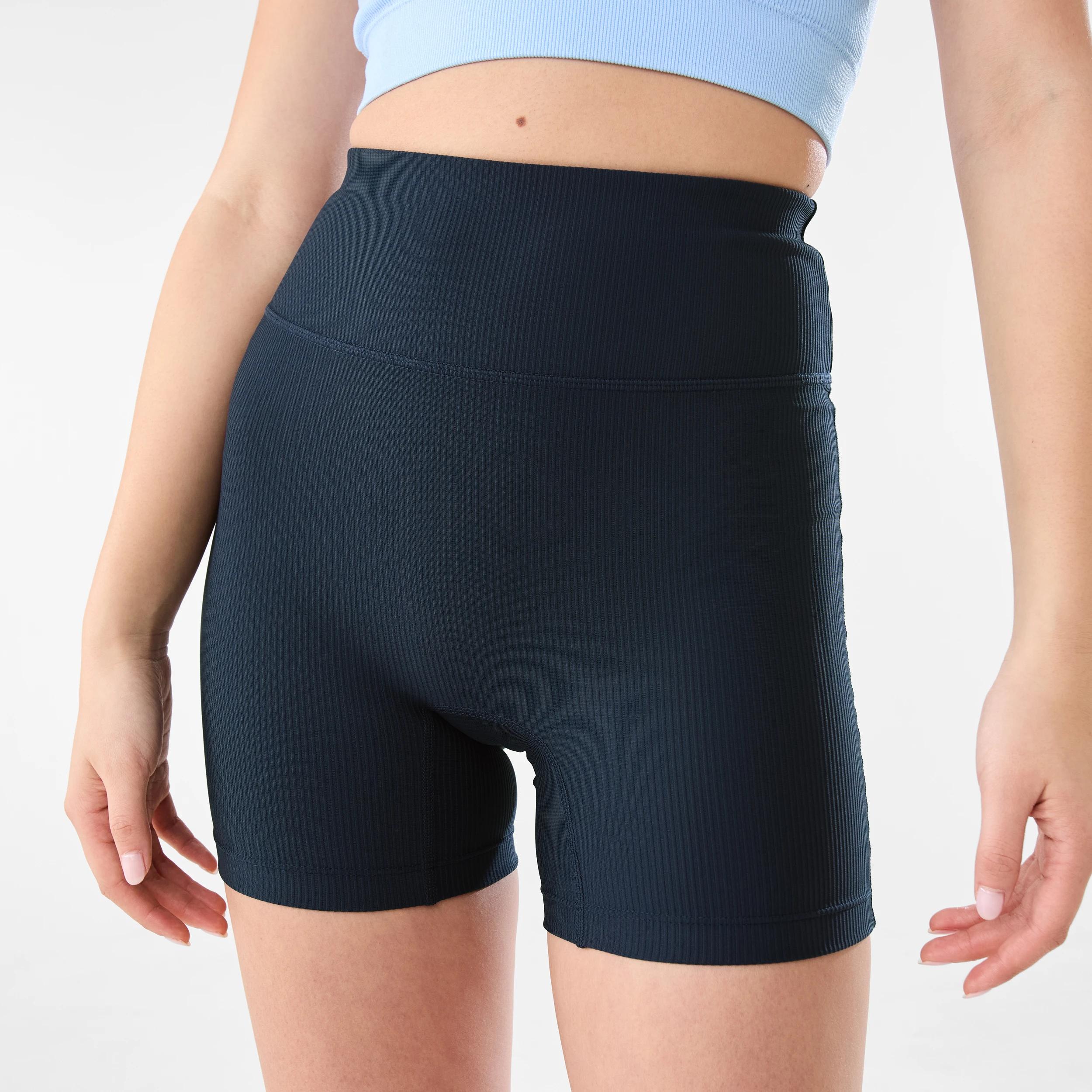 1 Active Womens Rib Bike Shorts SHADE NAVY, 1 of 6