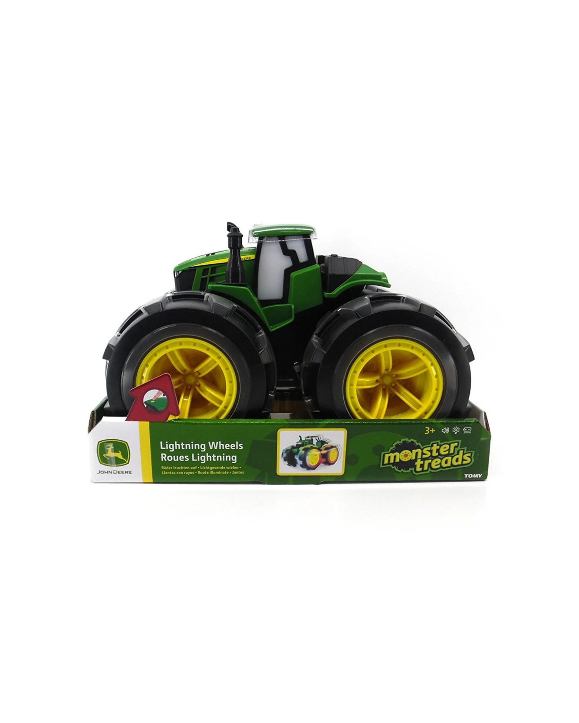 2 John Deere Monster Treads Lightning Wheels 4wd Tractor Toy With Lights And Sound 30cm Approx - Green, 2 of 4
