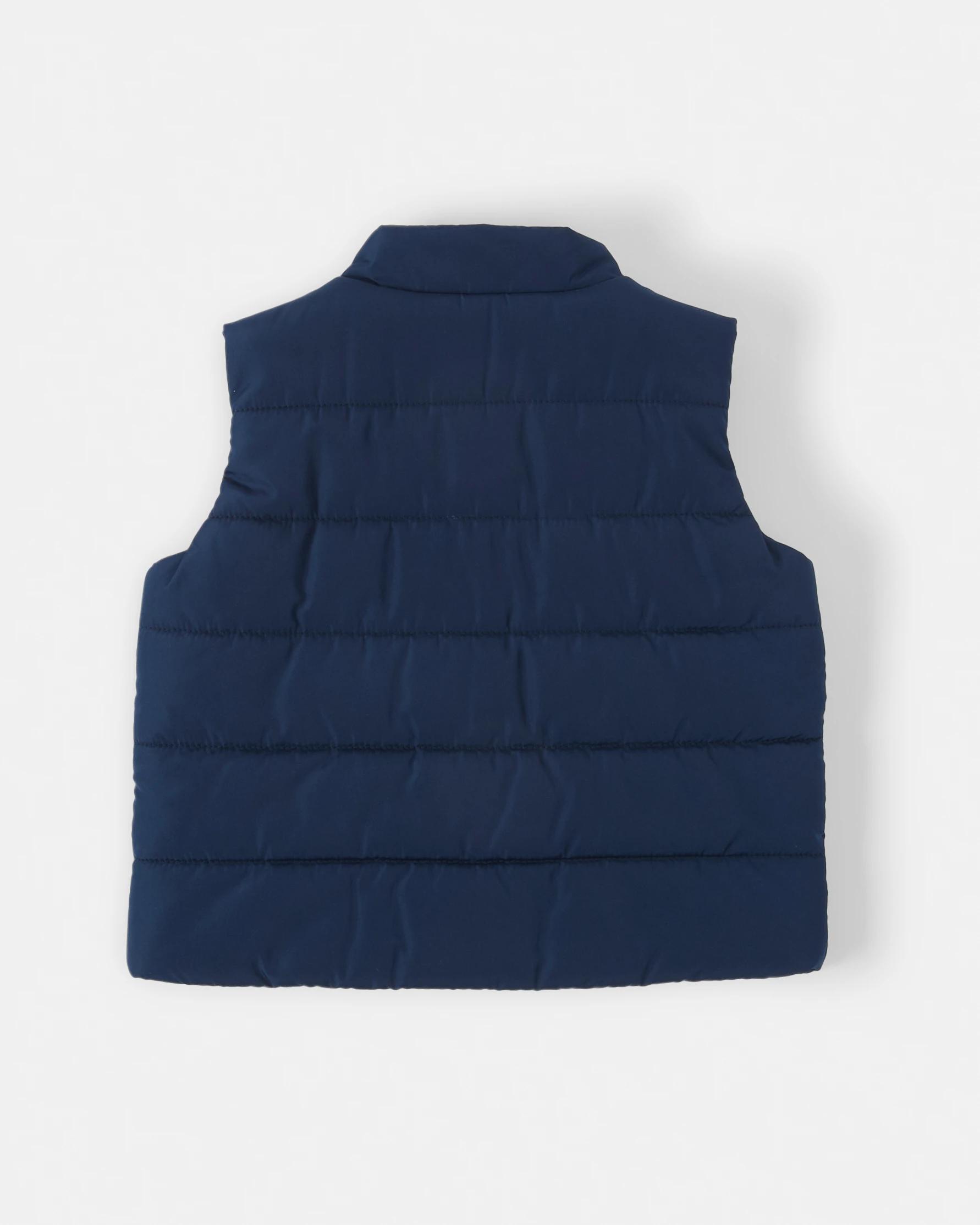 2 Puffer Vest Dress Navy, 2 of 3
