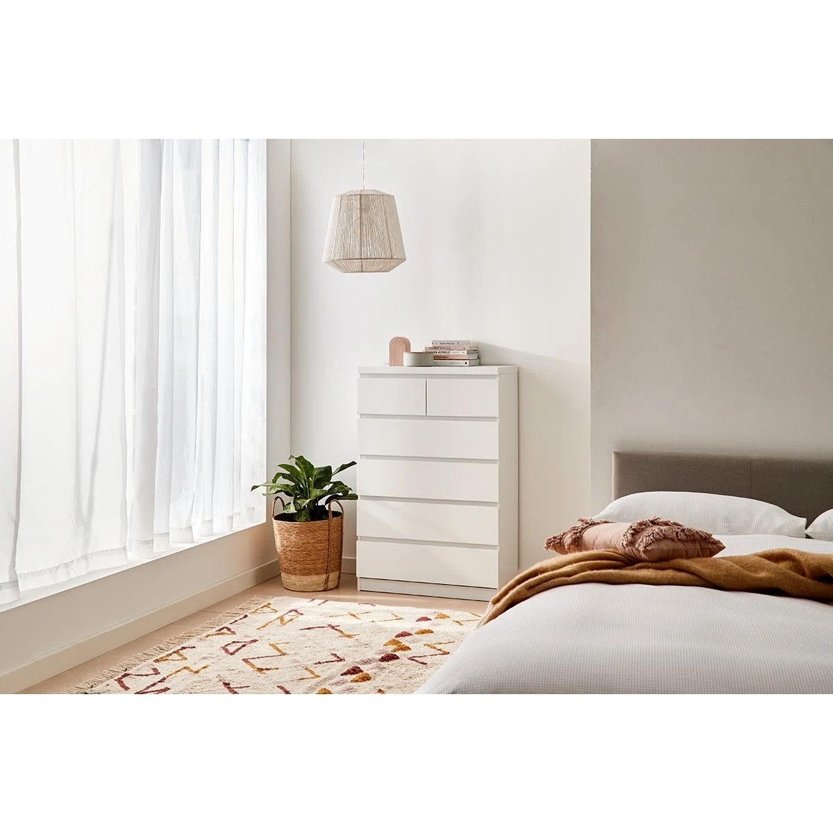 1 6 Drawer Chest - White, 1 of 4