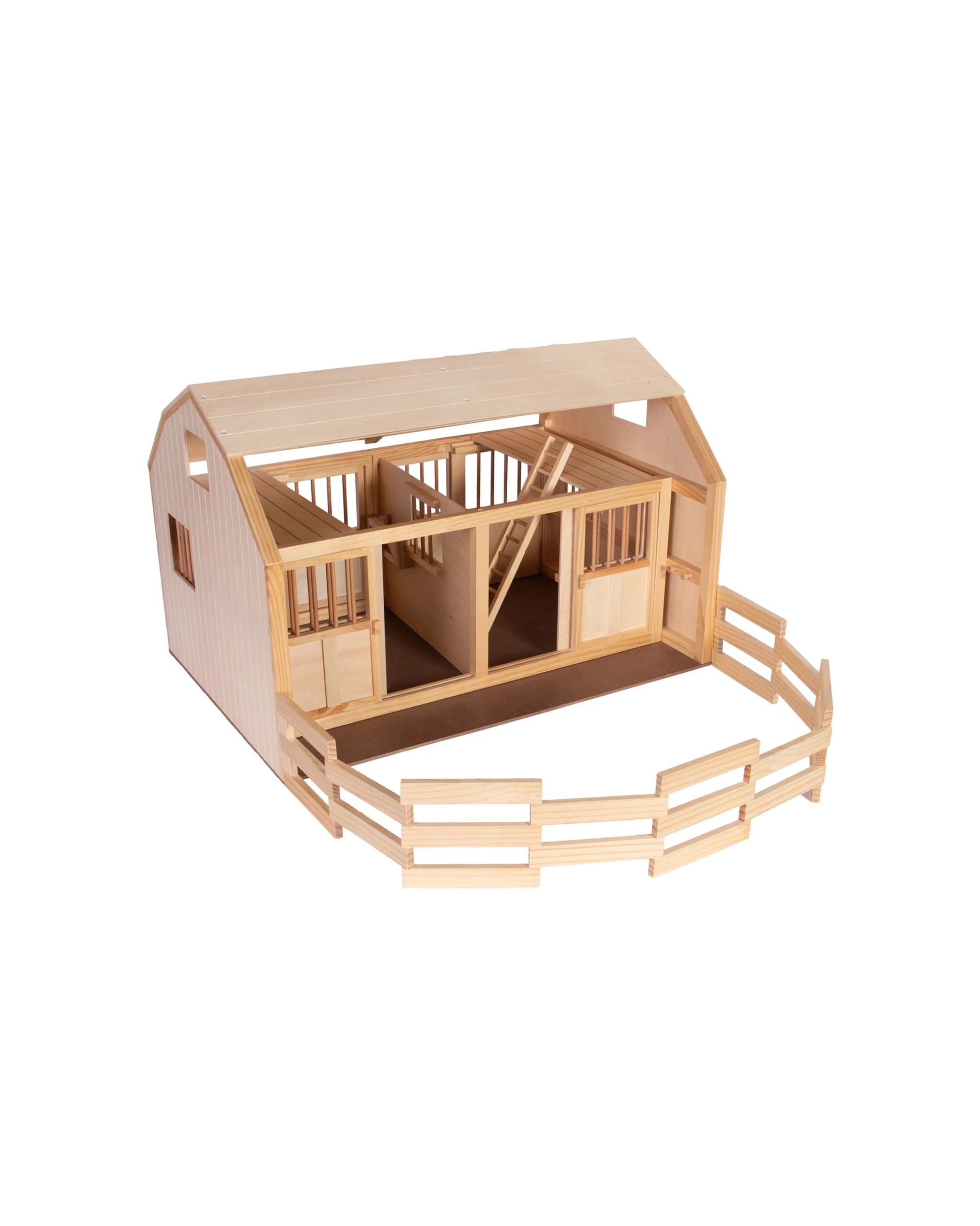 1 Countryside Wooden Stable & Barn Kids Children Farm Creative Play Toy Set - Natural, 1 of 5