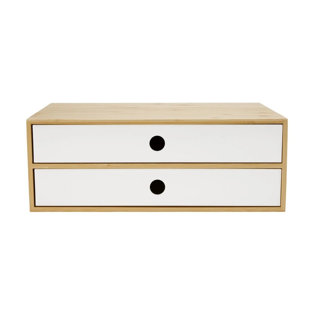 2 Bamboo and Plastic Desk Top Drawers, 2 of 9