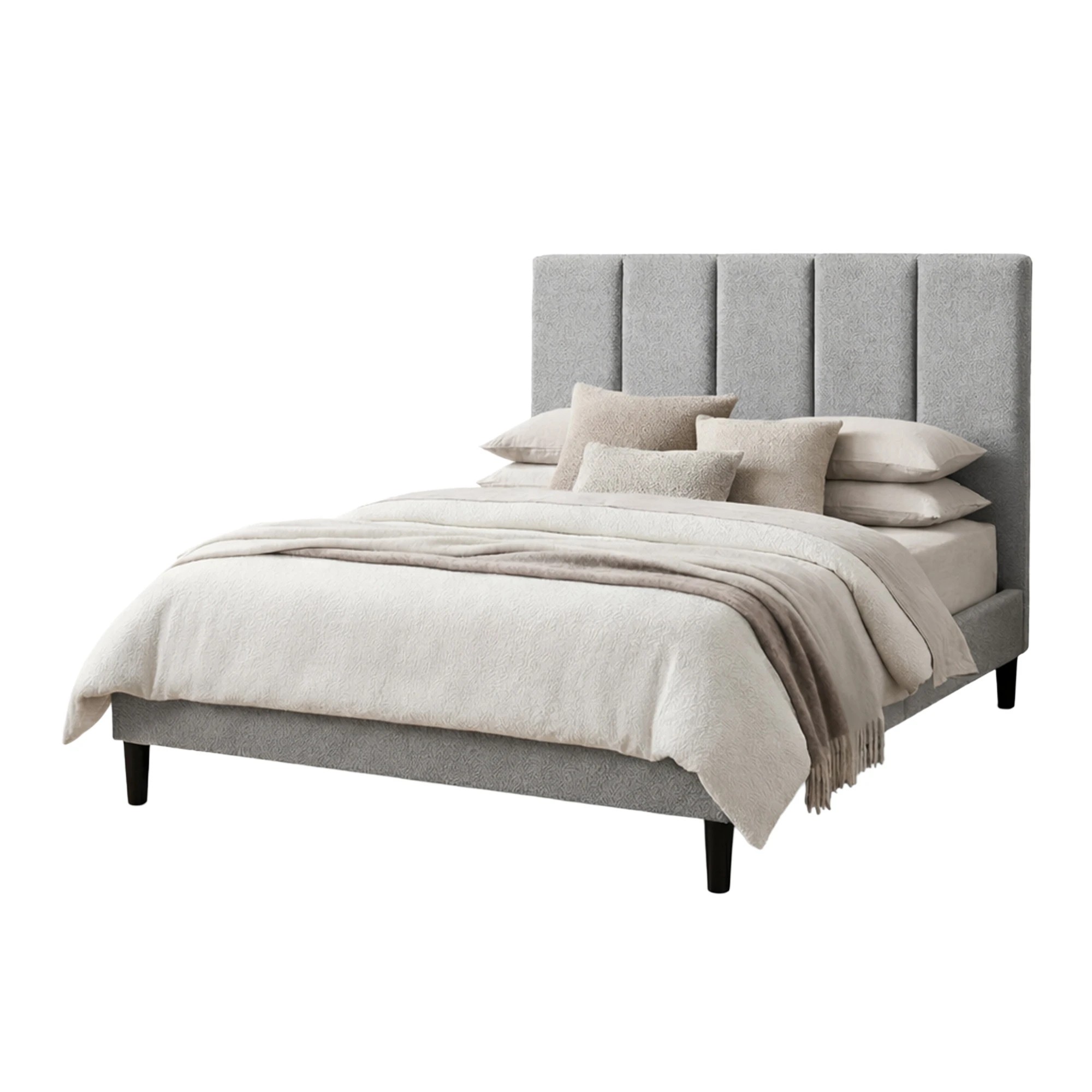 1 Milano Décor Quick & Easy Tool-Free Bed Frame Single - Grey, 1 of 6