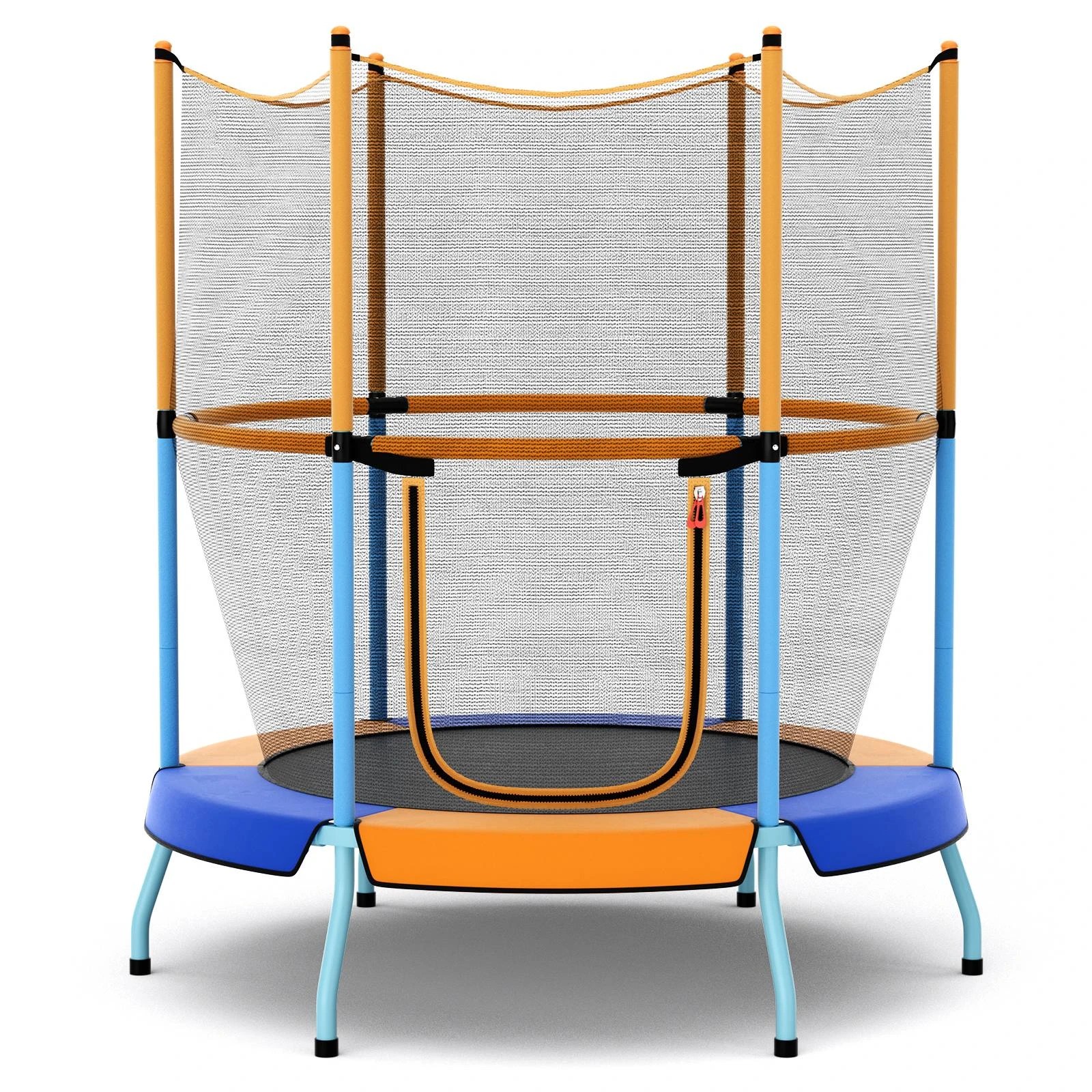 1 Costway Kids Trampoline w/360 Degree All-Round Security Enclosure Net Recreational Trampoline - Orange, 1 of 1