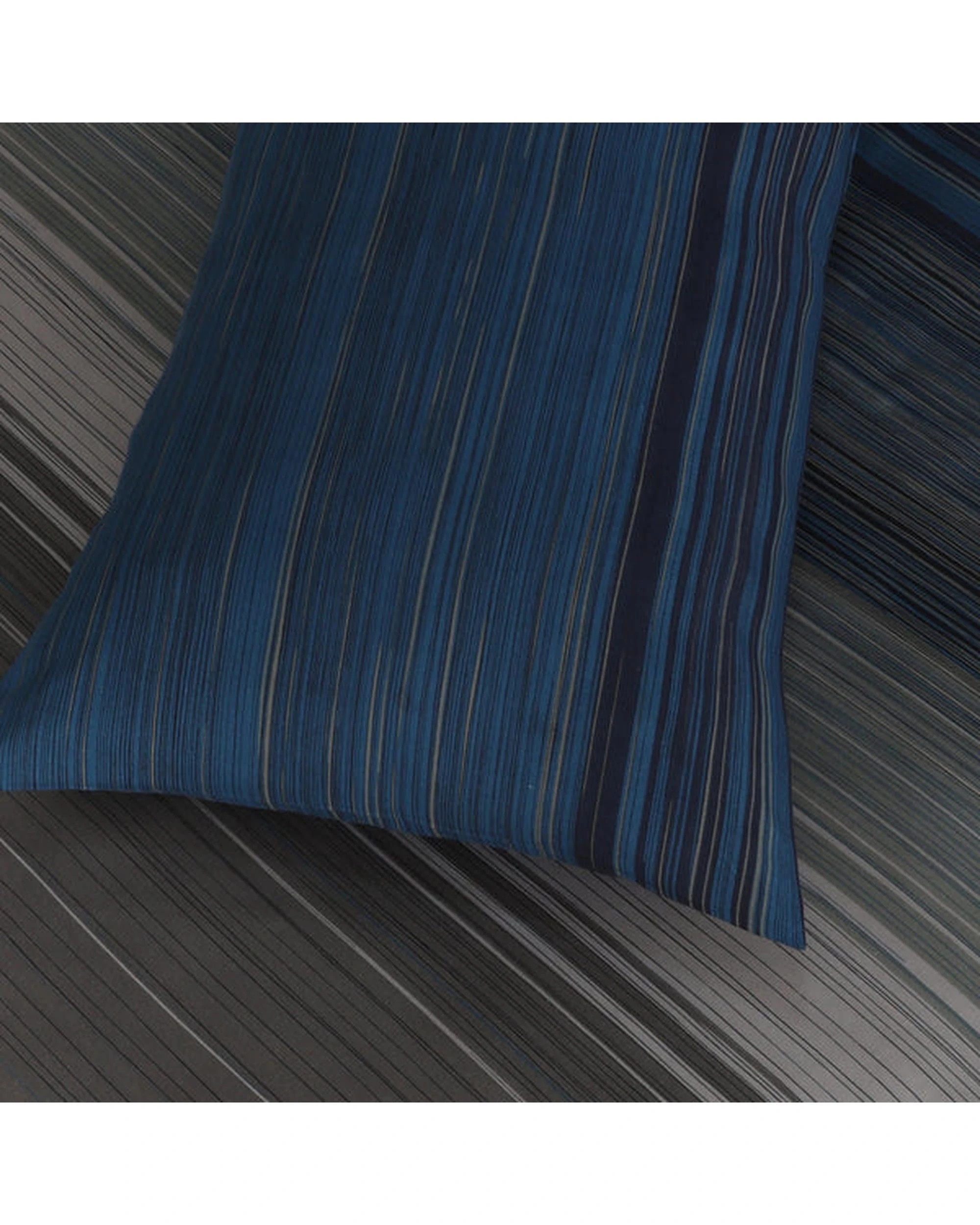 4 Amsons King Single Blue Microfiber Quilt Cover Set - Striped, Double-Brushed
 - King Single Bed
 - blue, 4 of 5