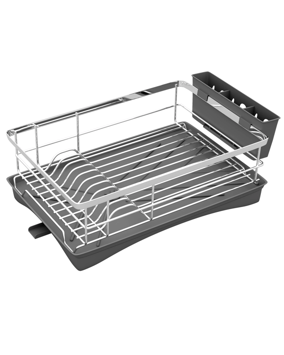 Toque Dish Drying Rack Plate Drainer Cup Holder Cutlery Tray Kitchen Organizer