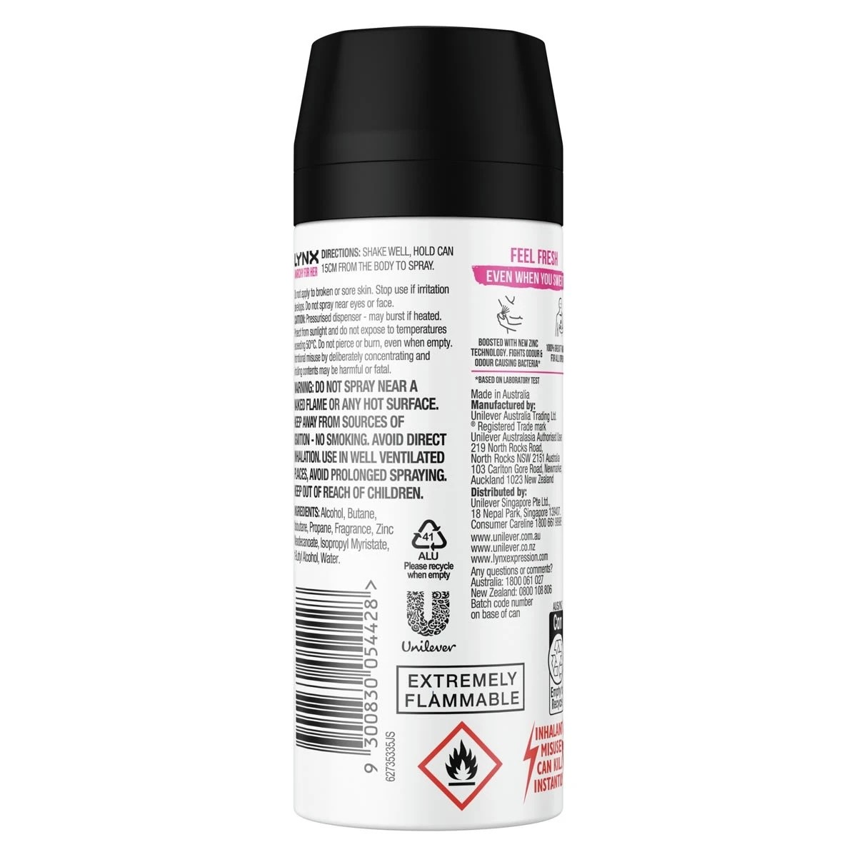 2 LYNX Anarchy For Her Deodorant Bodyspray - Rose and Bergamot Scented, 2 of 7