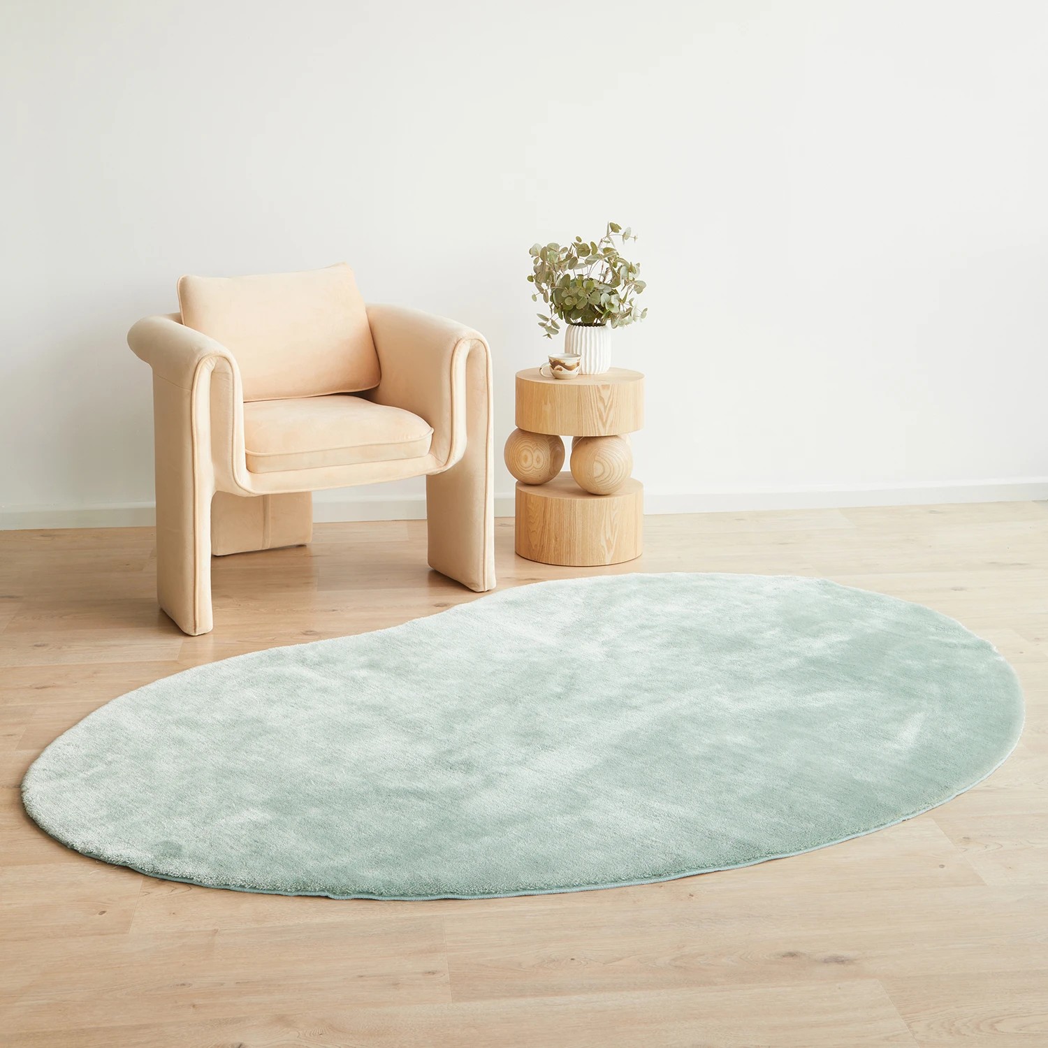 1 Common Ground Rugs Gelato  Washable 160x100cm Shaped - Small Rug - Green, 1 of 6