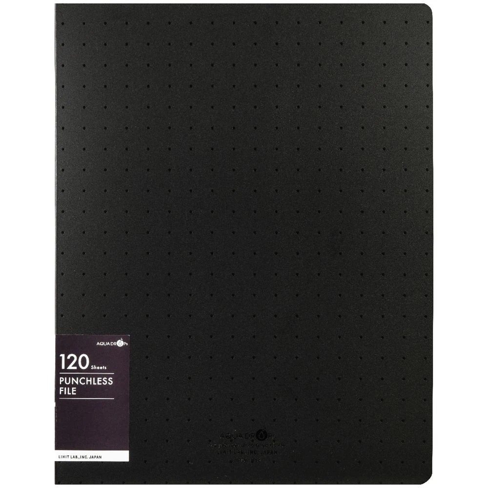 2 Aqua Drops A4 Punchless File Black, 2 of 5