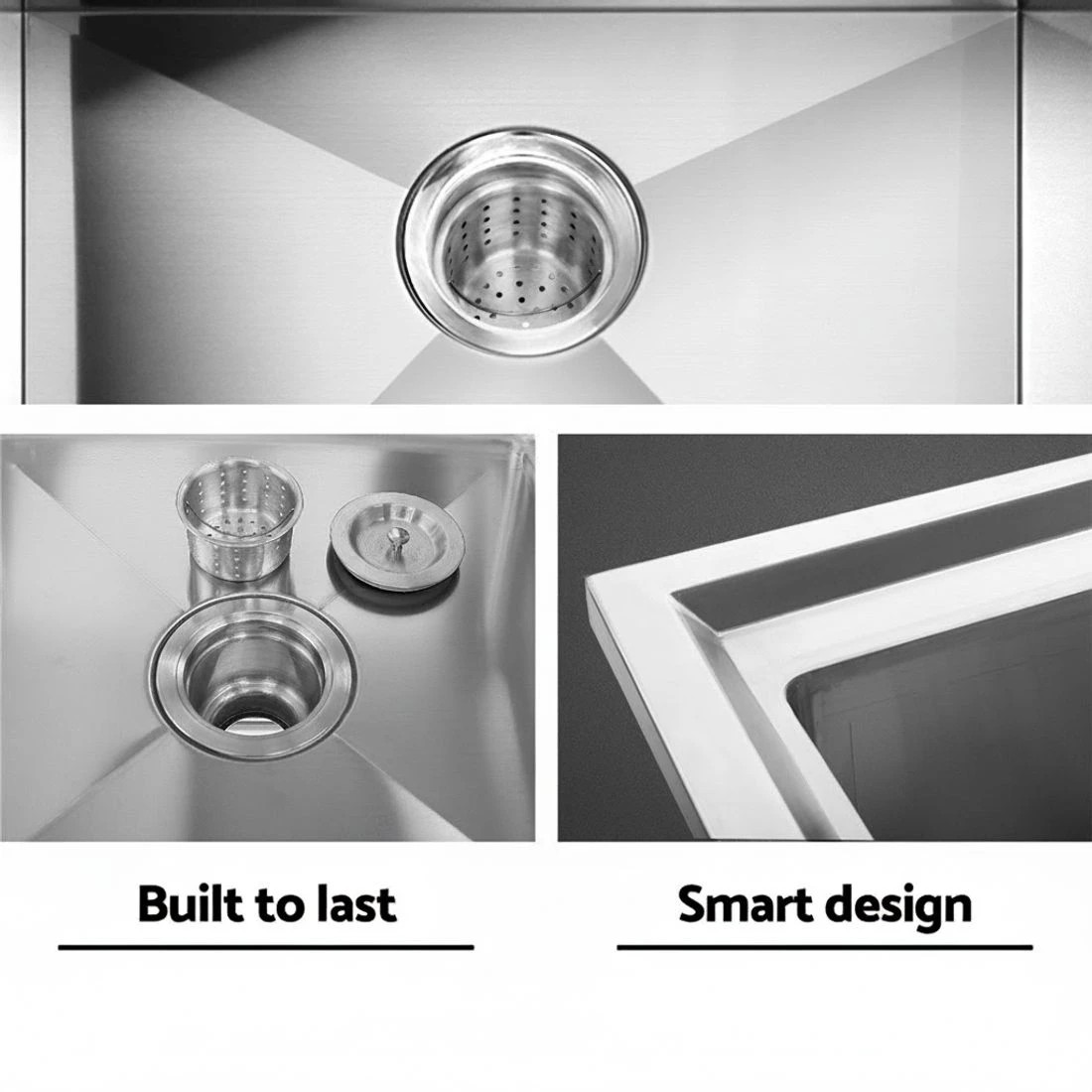 3 Cefito 100x60cm Stainless Steel Sink Bench Kitchen 304 - Silver, 3 of 6