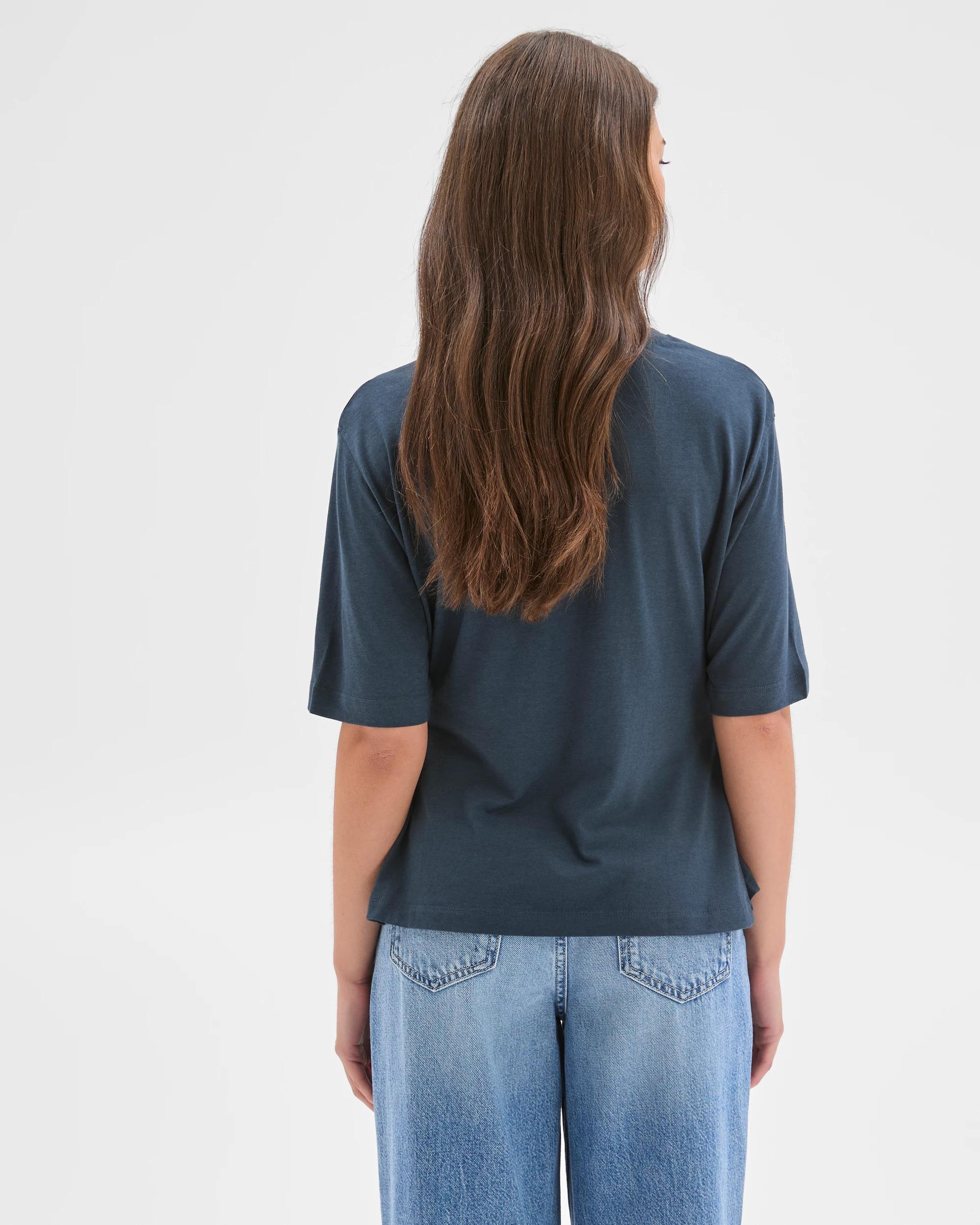 4 Target Petites Petites Australian Cotton Blend Short Sleeve Tie Waist T-Shirt SODALITE, 4 of 7