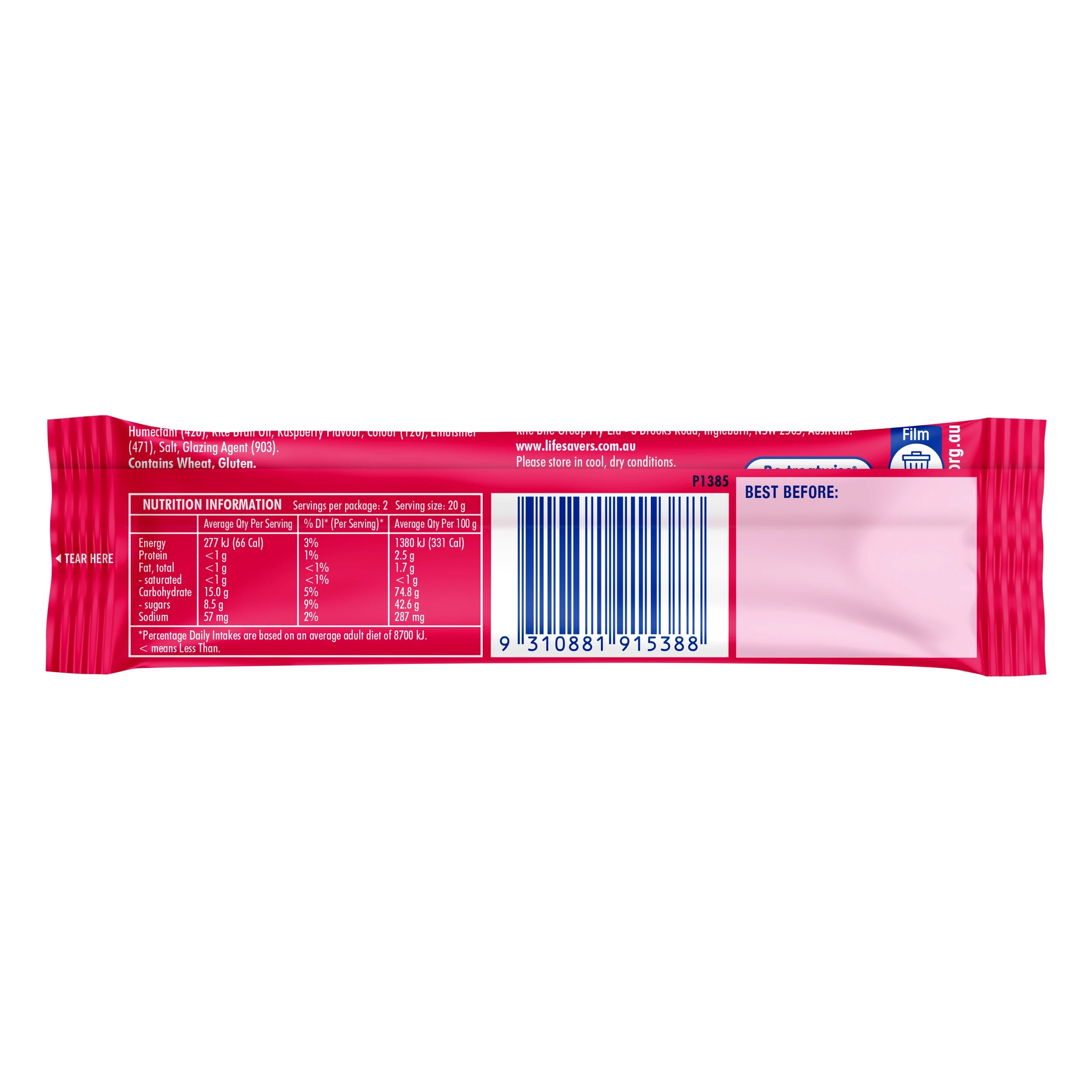 2 Life Savers Raspberry Twisters 40g, 2 of 2