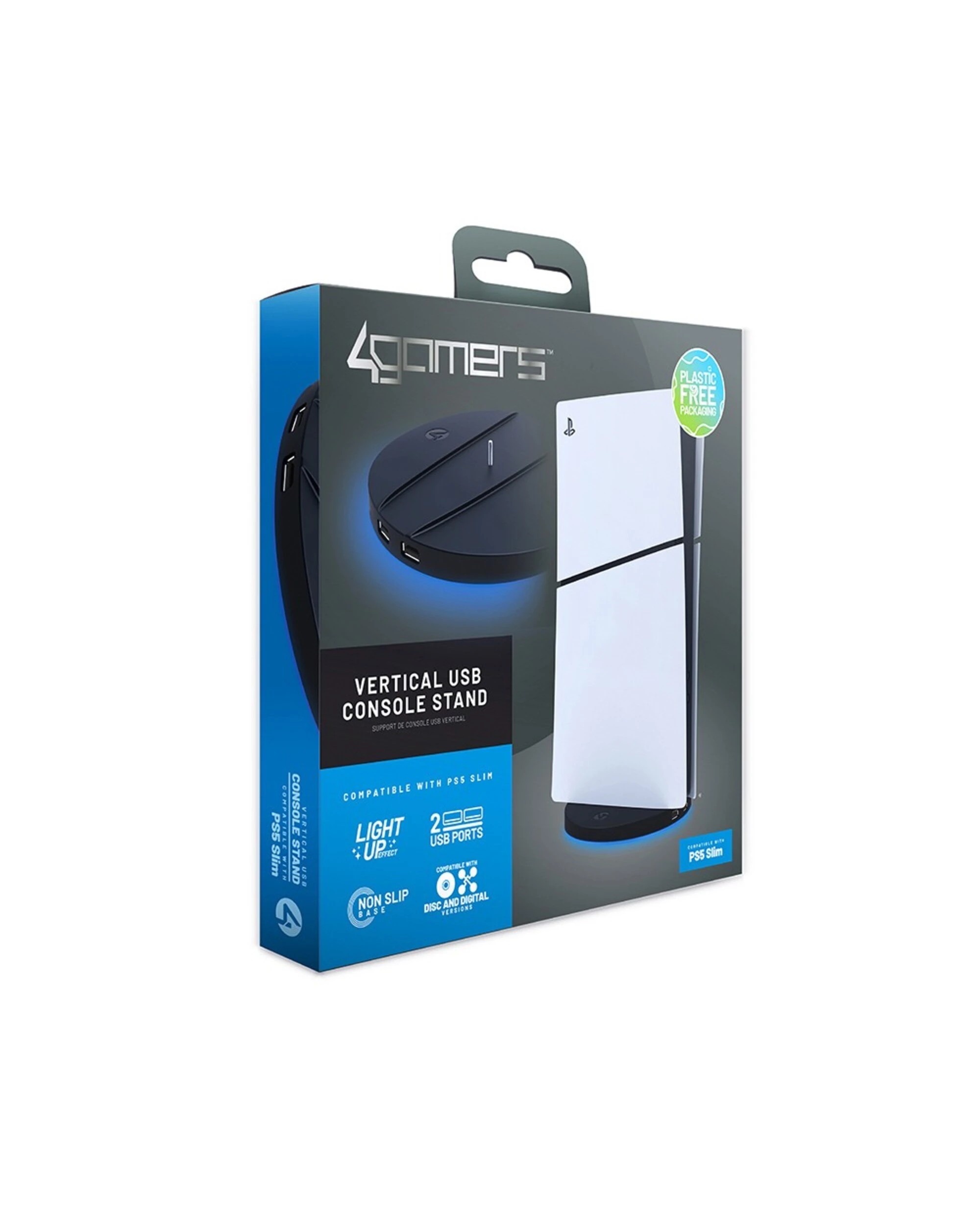 2 4Gamers PS5 Slim Vertical Stand With USB Charging Ports - White, 2 of 5