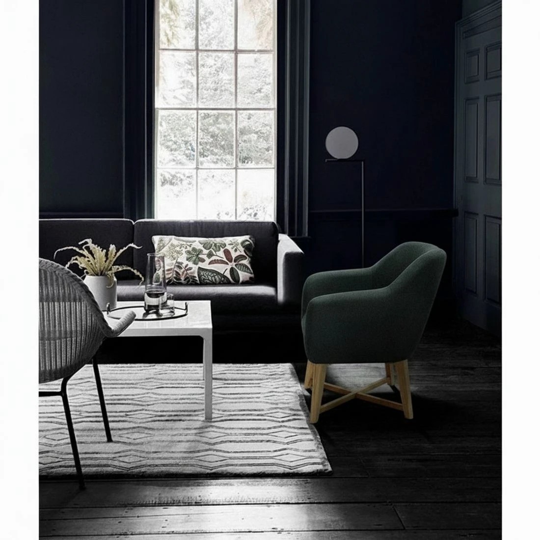 6 Artiss Armchair Tub Chair Charcoal Aston - Charcoal, 6 of 6