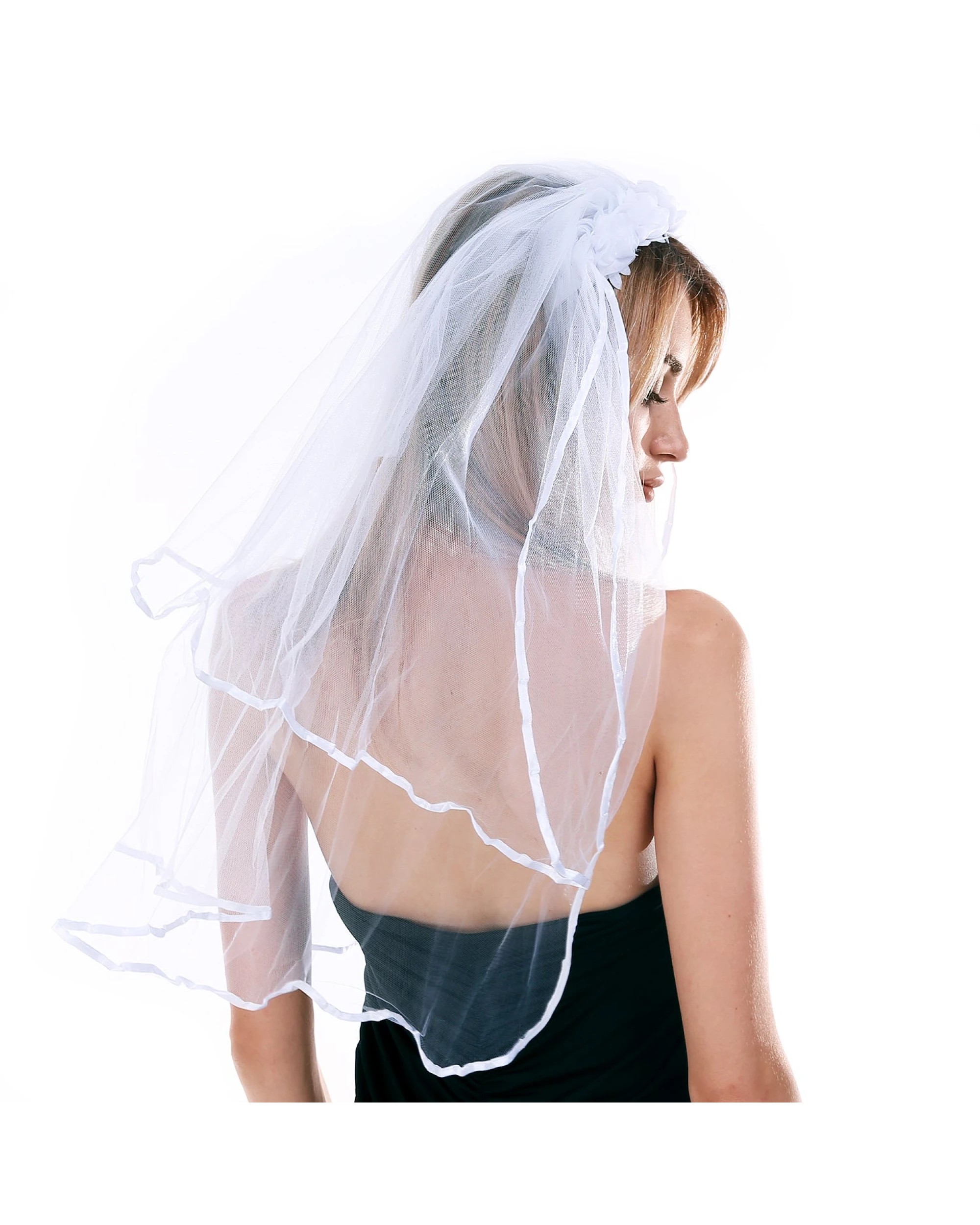 2 Bride to Be Veil Headband with Floral Accents 3 Pack, 2 of 2
