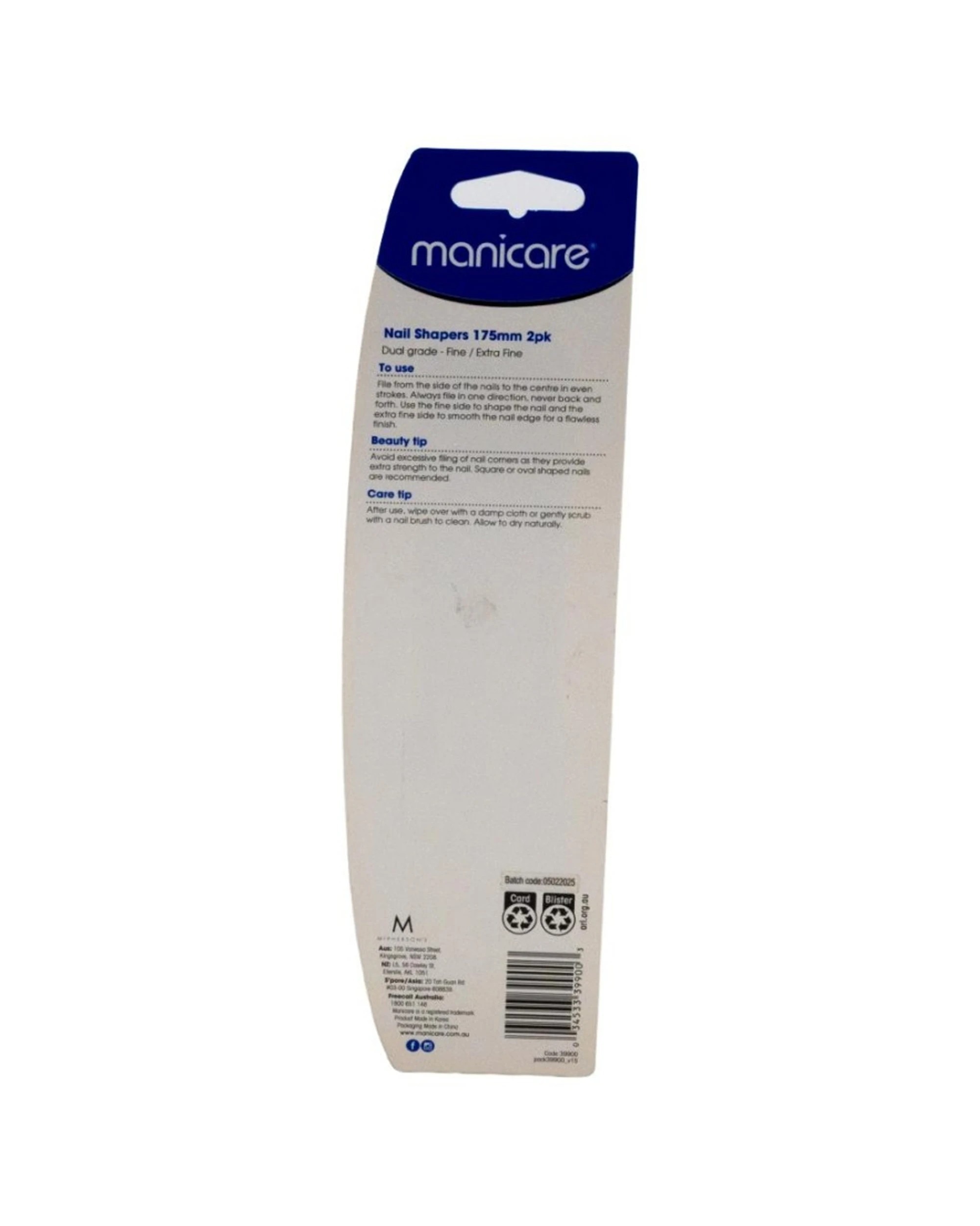 3 Manicare 12x 2pc Nail Shapers Fine Extra Professional Quality Product 175mm - Silver, 3 of 3