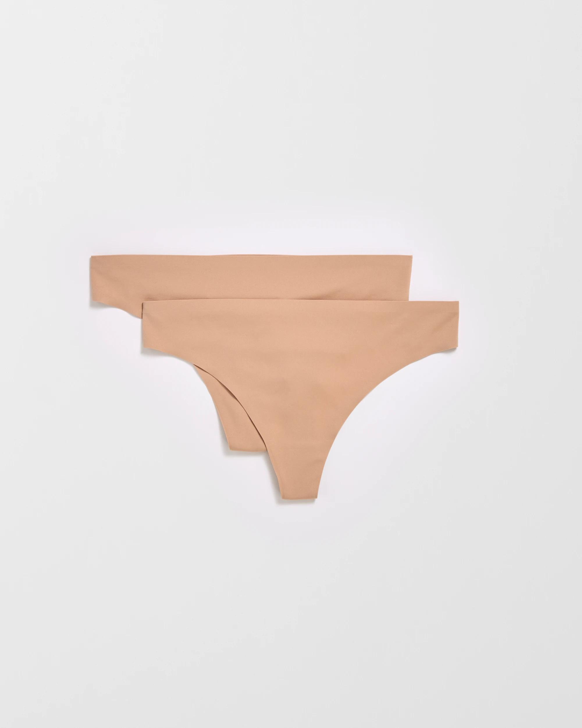 2 Target Woman Smooth Moves 2 Pack Bonded G-String Briefs LATTE, 2 of 3