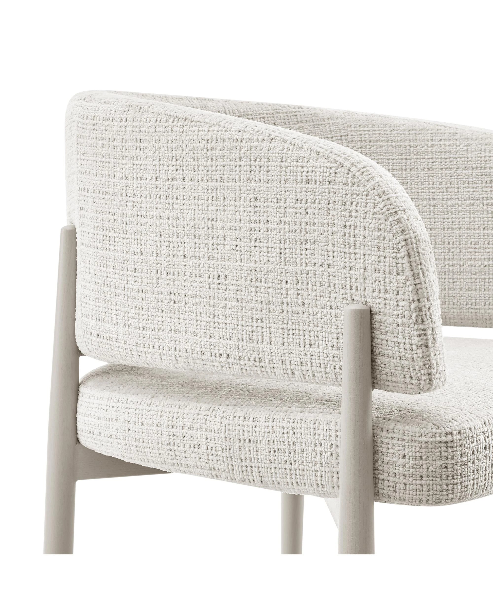 7 Kodu Dining Chairs Pair (Set of Two) Cream and Grey, 7 of 10
