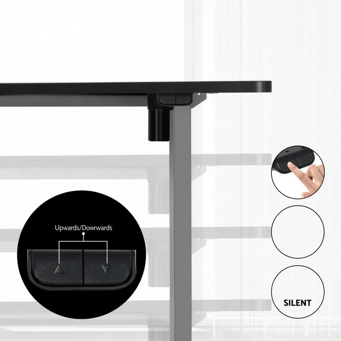 5 Artiss Standing Desk Motorised 140CM - Black, 5 of 6
