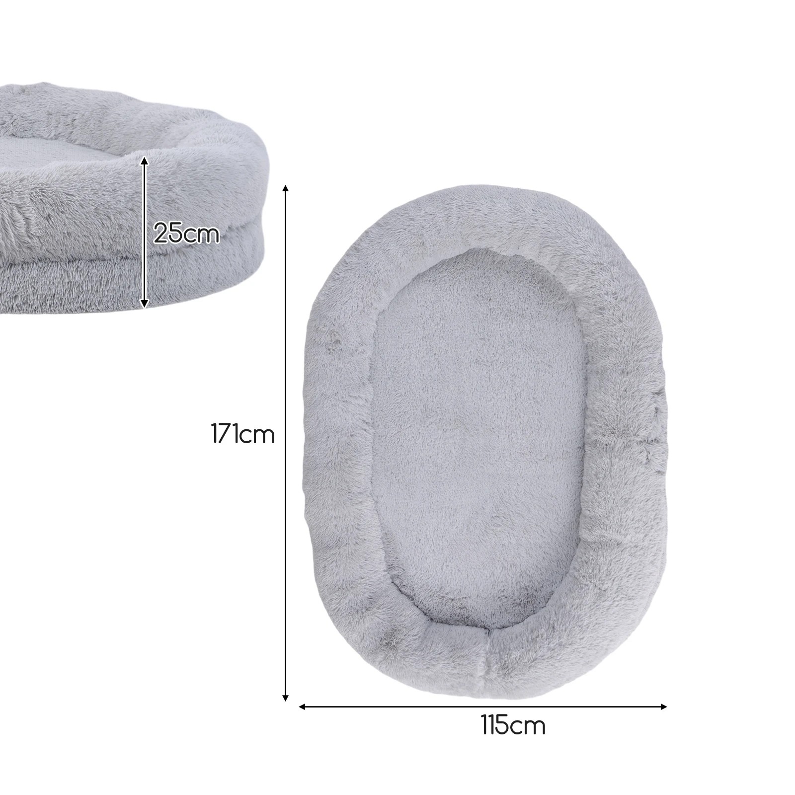 2 Costway Human Dog Bed w/Soft Blanket Orthopedic Dog Bed
171 x 115 x 25cm, 2 of 5