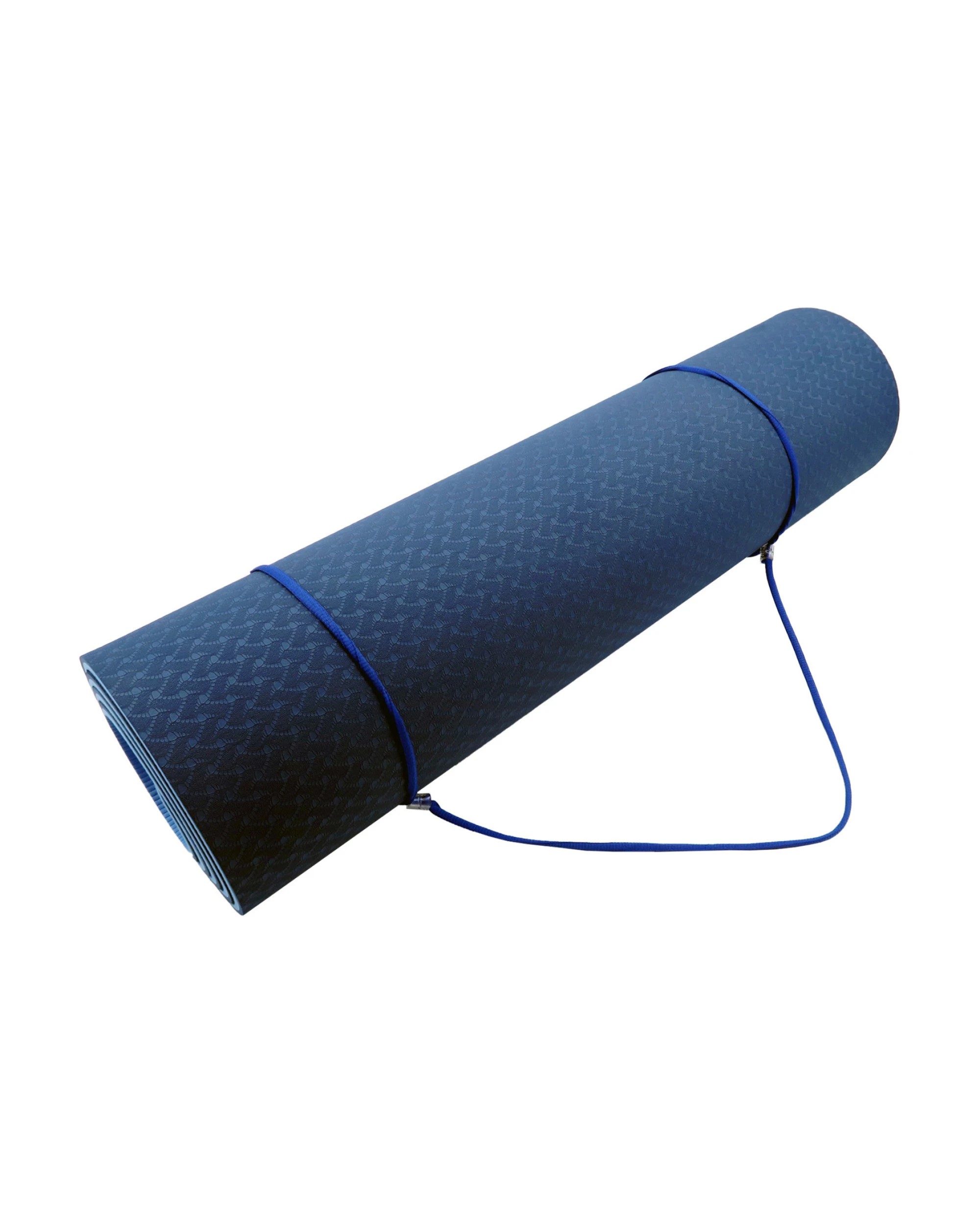 6 Powertrain Sports 8mm TPE Yoga Mat - Dual-Layer Non-Slip Exercise Mat - Blue, 6 of 7