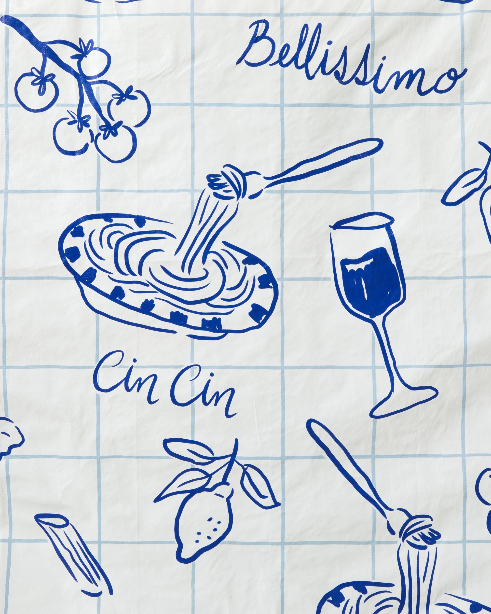 2 Reusable Heavy Duty Tablecover - White and Blue, 2 of 3