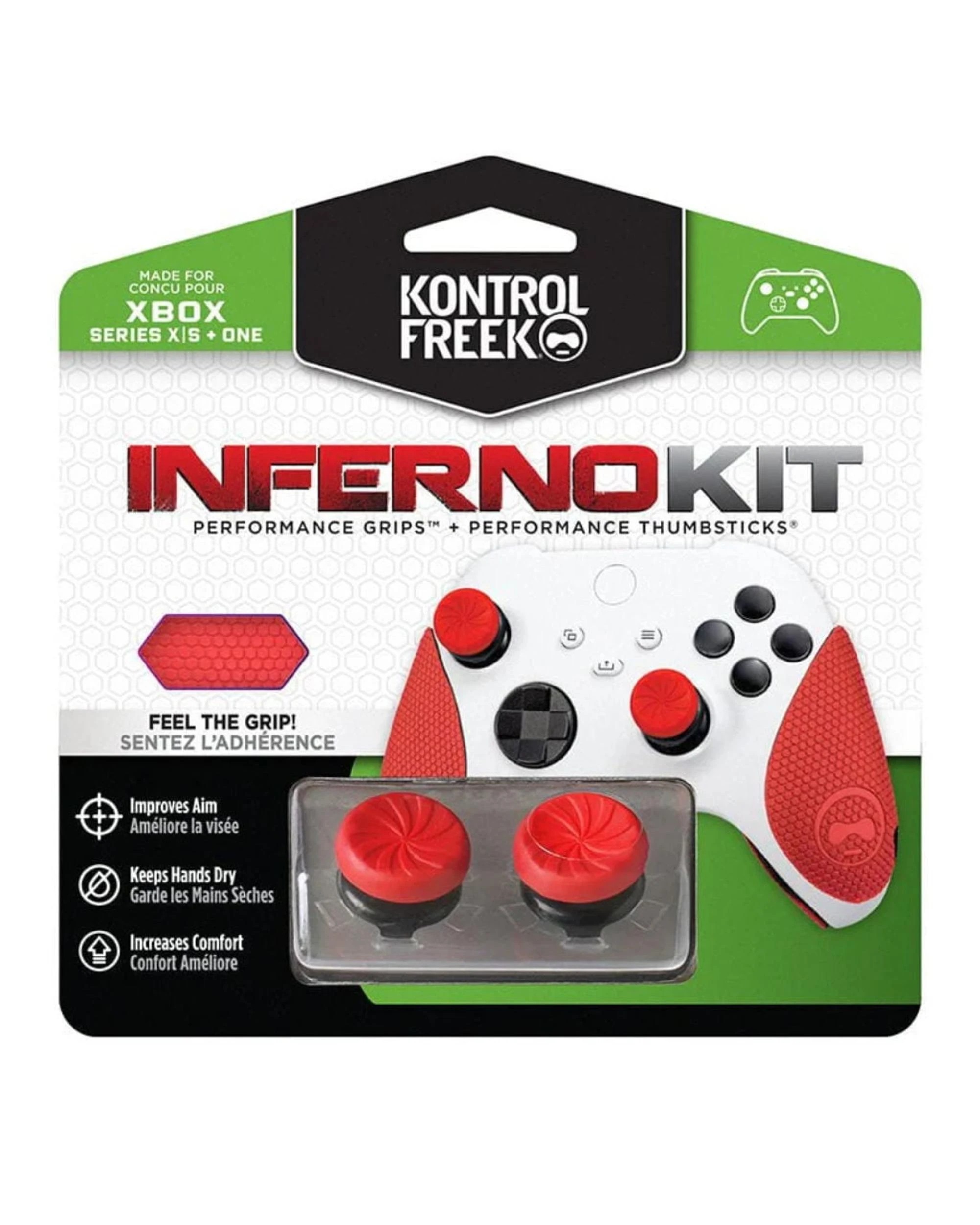 1 KontrolFreek Inferno Performance Kit for Xbox Series X|S / Xbox One - Red, 1 of 3