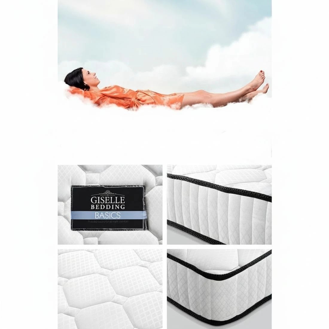 7 Giselle Bedding 21cm Mattress Tight Top Double - Double Bed - White, 7 of 8