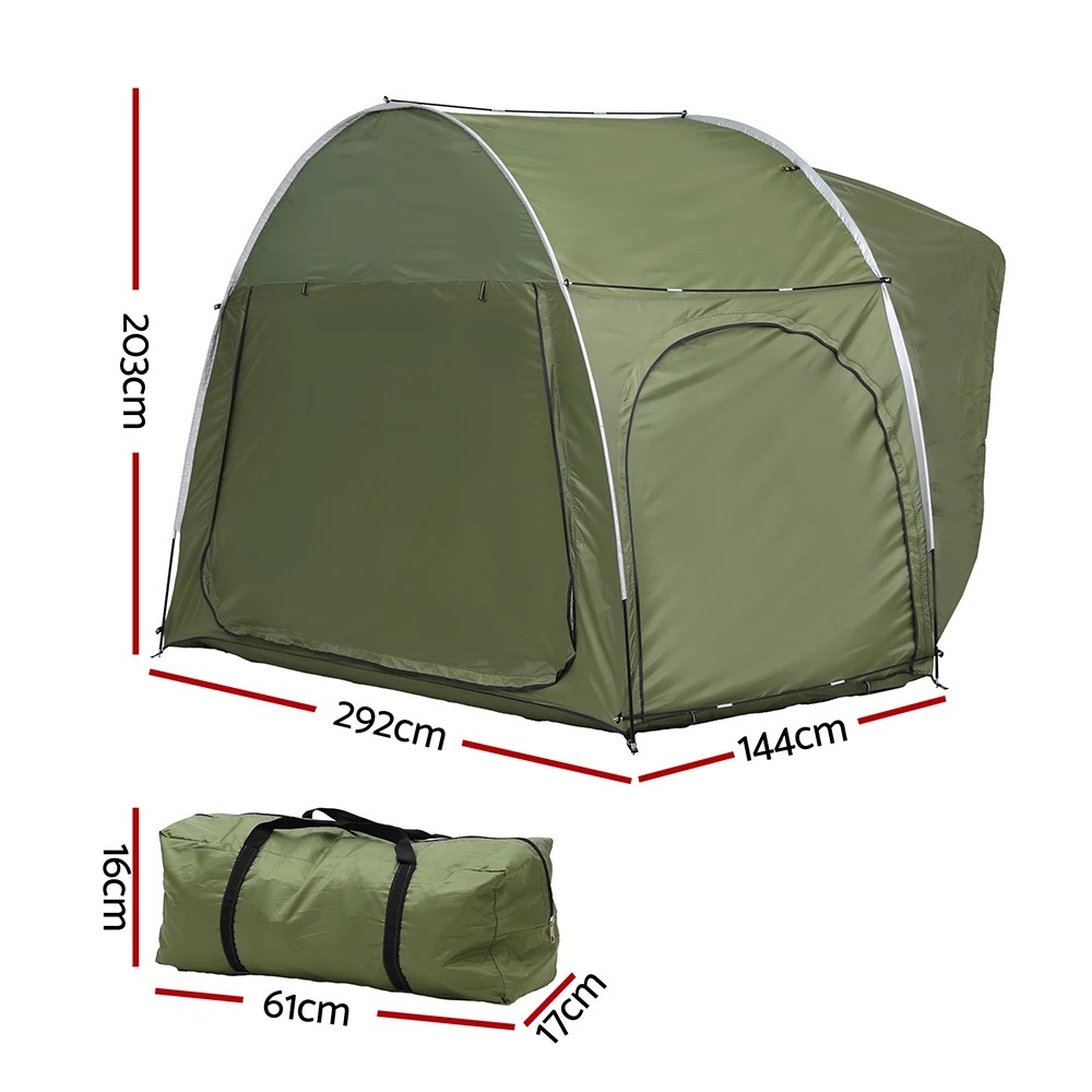 2 Weisshorn Camping Tent Car SUV Rear Hatchback Tents Canopy Portable Outdoor Family - Green, 2 of 8