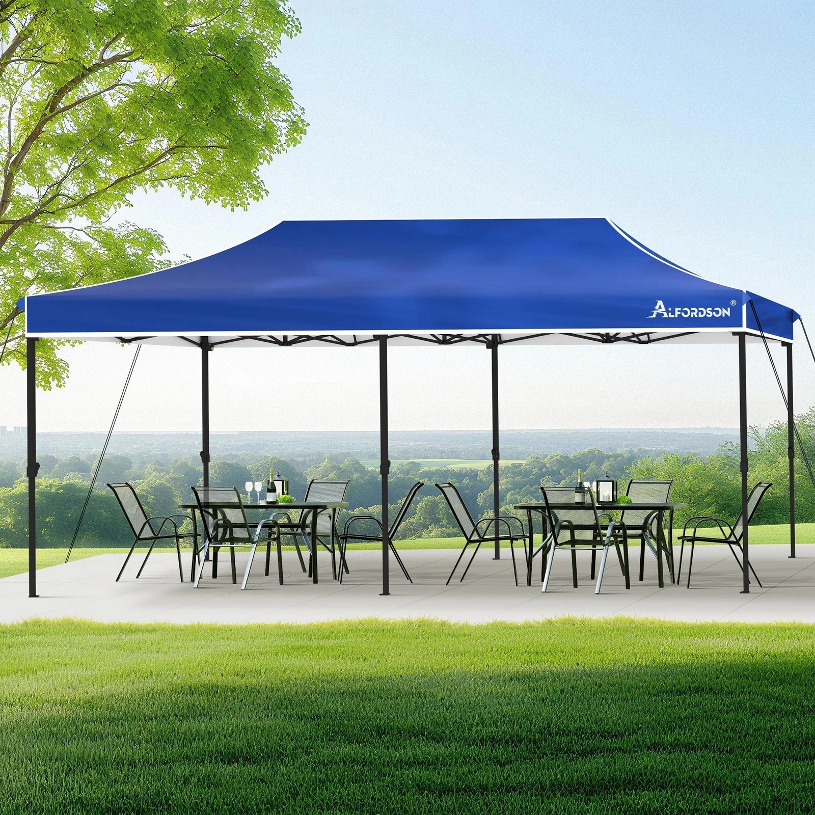 3 Alfordson Gazebo 3x6m Pop Up Marquee Canopy - Blue, 3 of 10