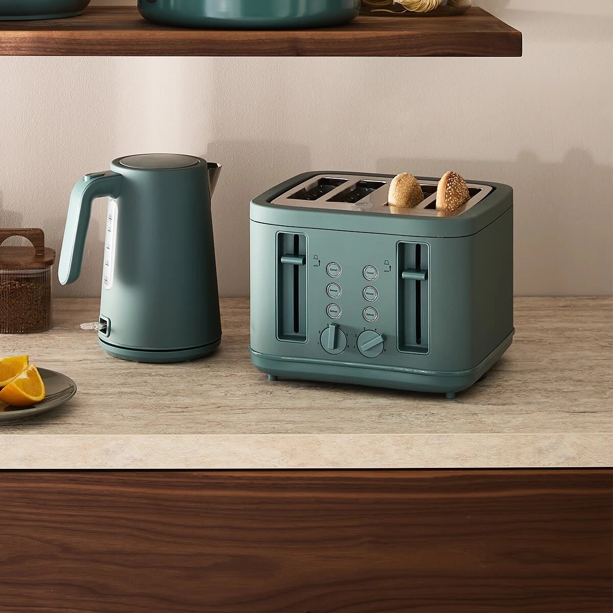 9 4 Slice Soft Touch Toaster - Dark Green, 9 of 9