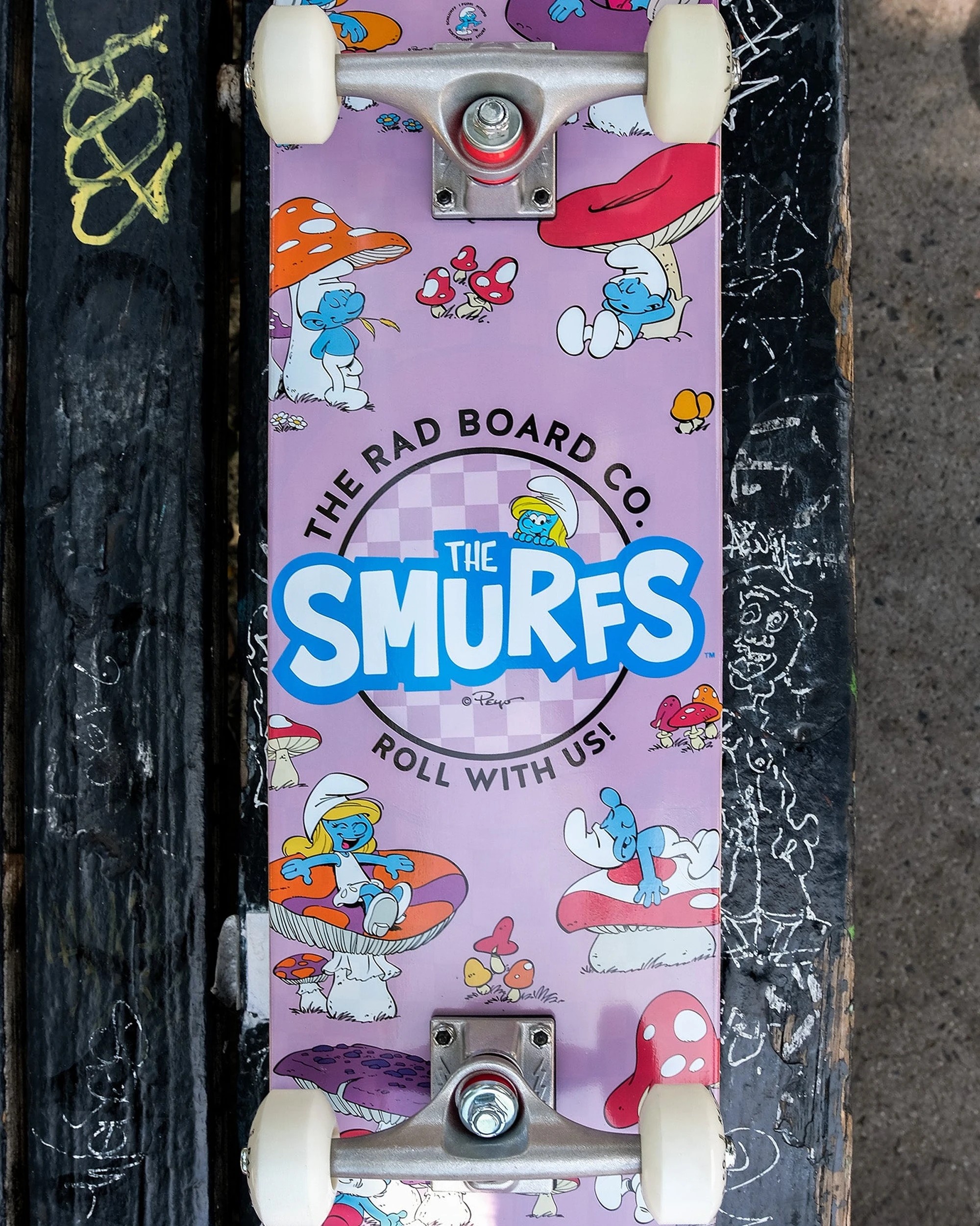 2 Rad Board Co Smurfs Skateboard Set Progressive Fungi Design 7.75 Inch - Multi, 2 of 2