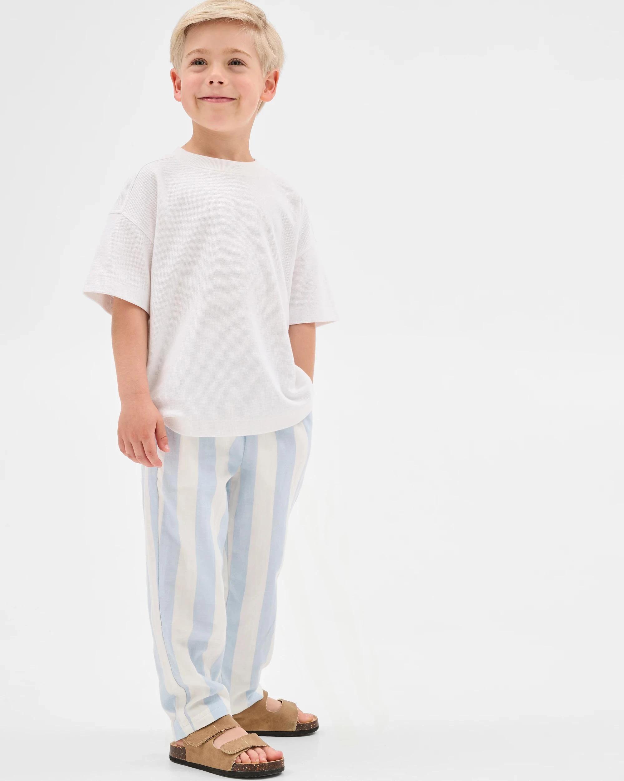 3 Target Kids Lightweight Woven Pull On Pants LIGHT BLUE STRIPE, 3 of 7