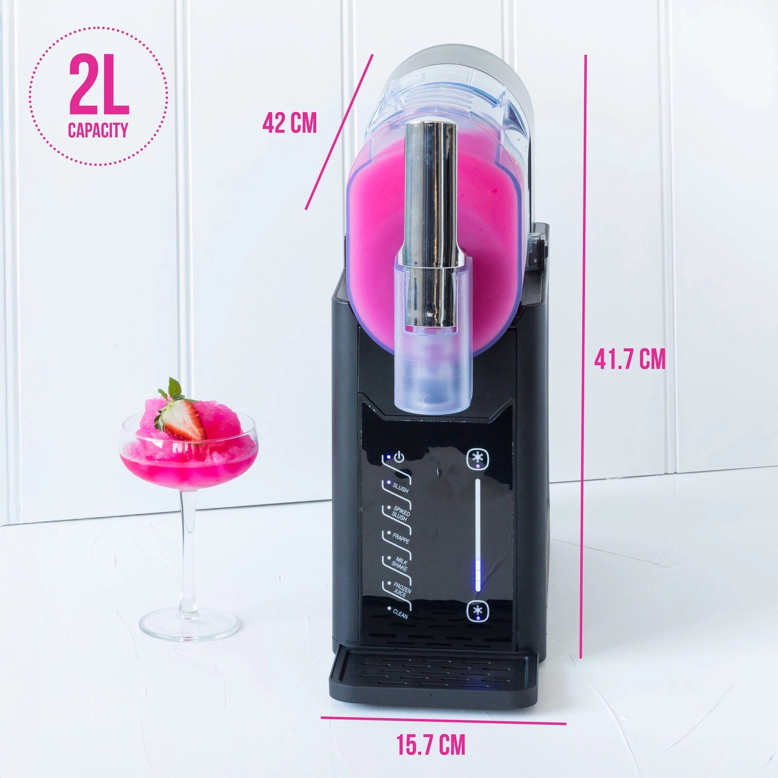 2 Healthy Choice 200W Slushie Maker, 2L Capacity, One Touch Control with 5 Preset Programs, 2 of 10