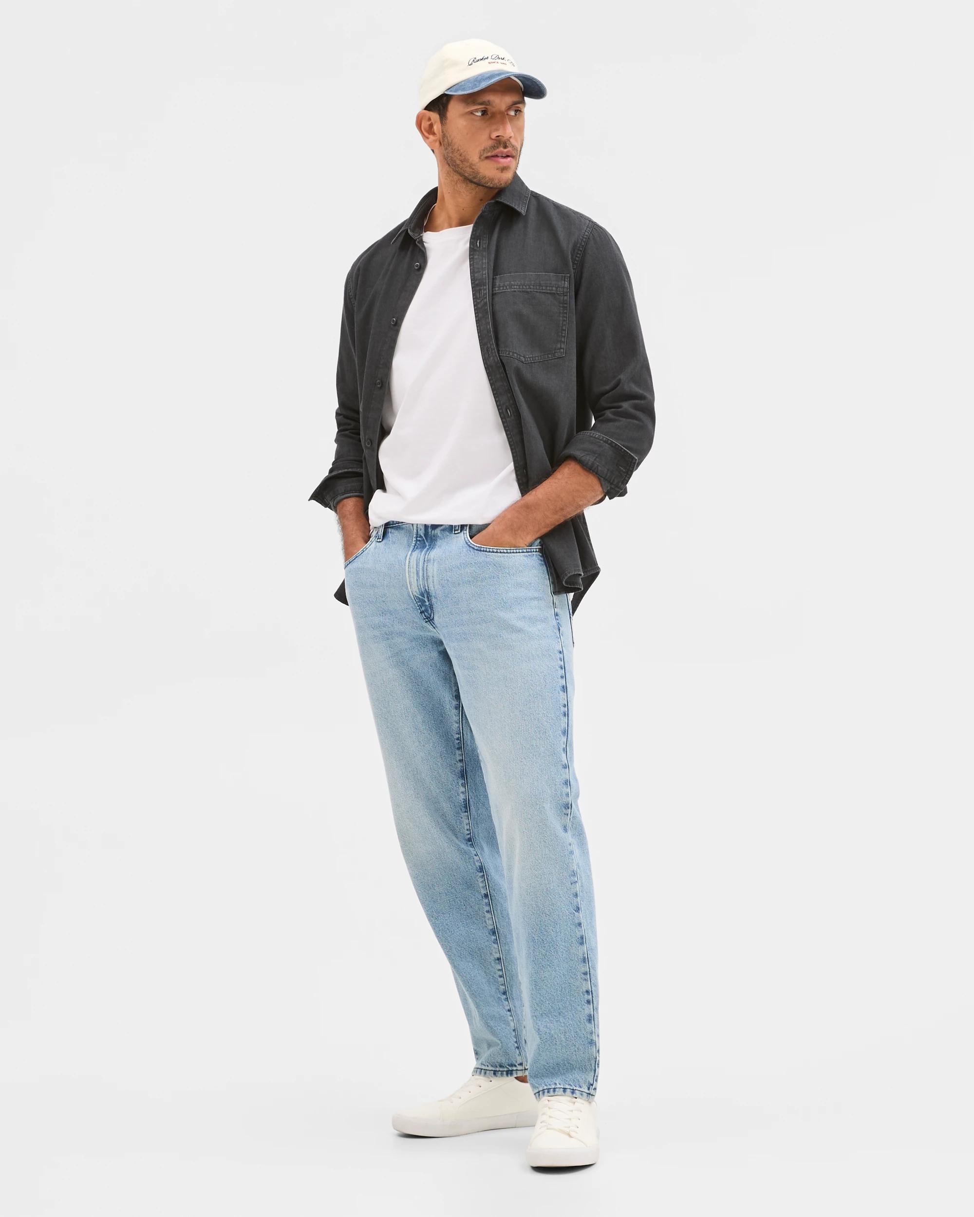 1 Target Denim Australian Cotton Denim Shirt WASHED BLACK, 1 of 6