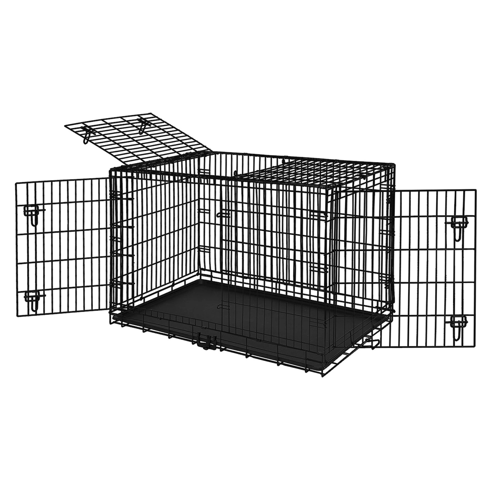 8 Beastie Dog Cage 30 inch Large Pet Crate Kennel Cat Metal Playpen Foldable - Black, 8 of 8