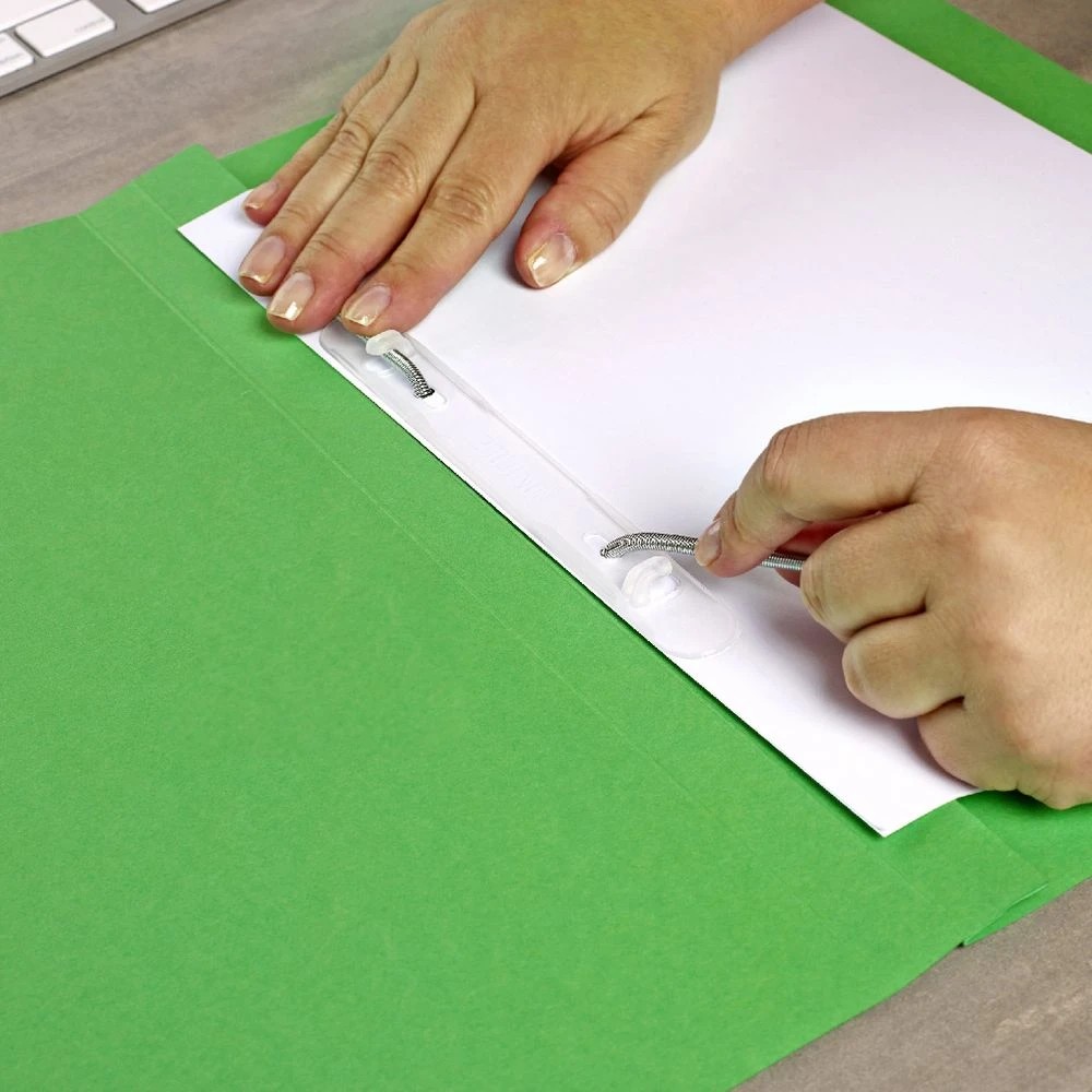 5 Avery Spiral Spring File Foolscap Green with Black Print, 5 of 6