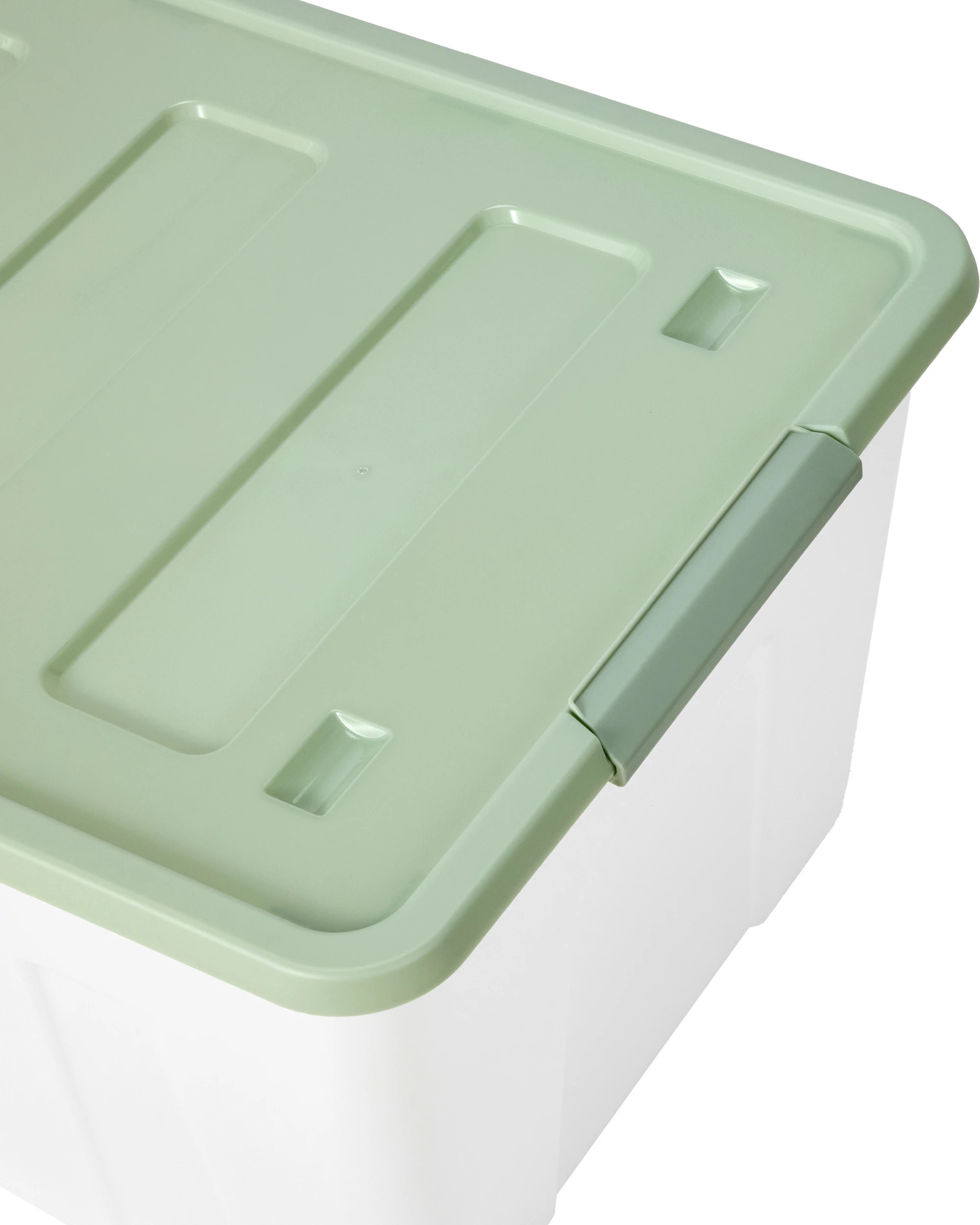 4 60L Storage Tub on Wheels with Green Lid, 4 of 6