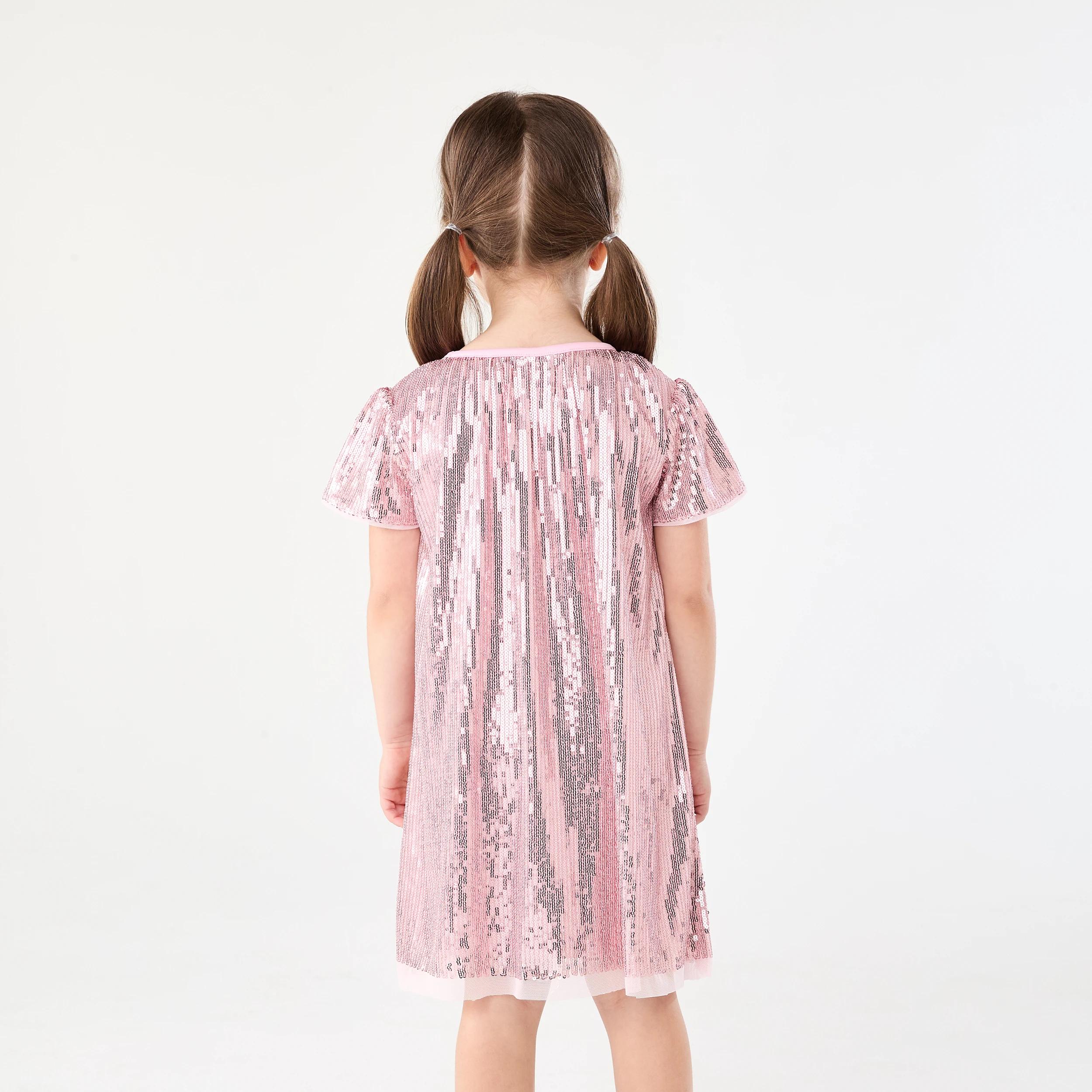2 Sequin Party Dress Bllet Pink, 2 of 8